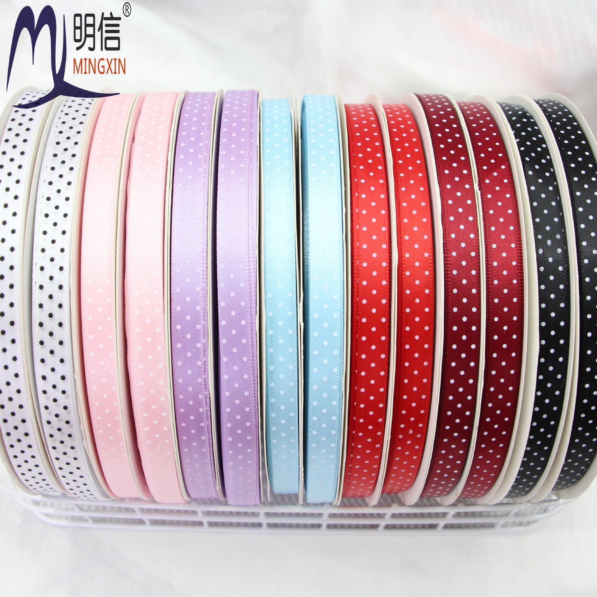 Polka dot encrypted ribbon, ins style high-gloss ribbon, cake packaging, ribbon bow, diy accessories and accessories