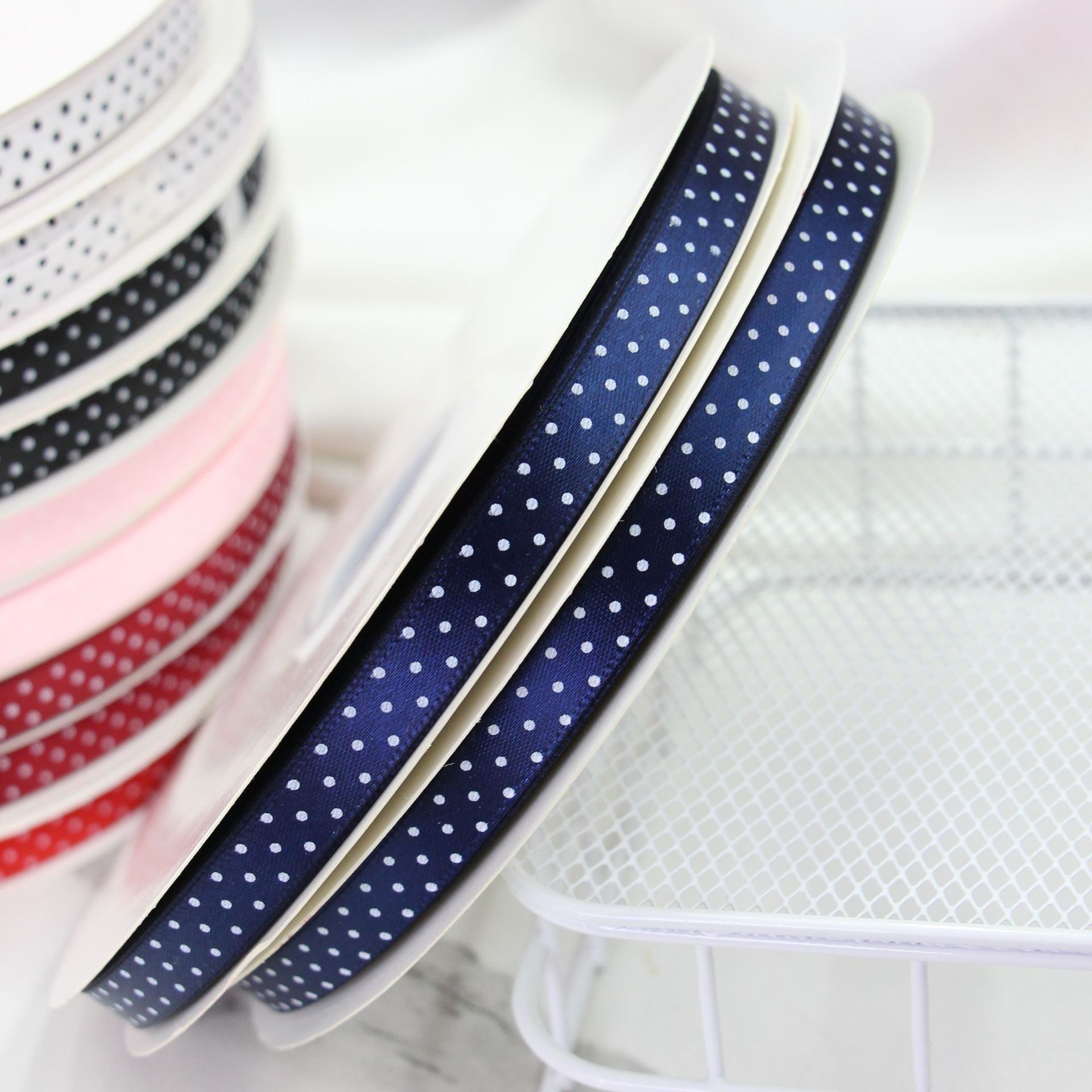 圆点波点加密丝带ins风高光泽缎带蛋糕包装丝带蝴蝶结diy饰品辅料 详情图9