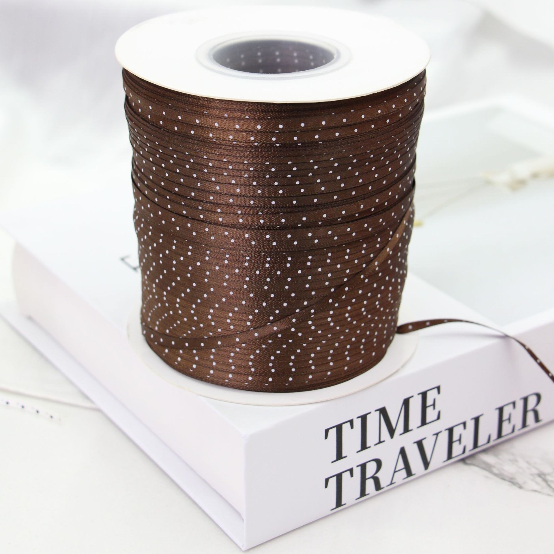 3mm双面波点细丝带服装辅料3mm波点细丝带波点蝴蝶结现货丝带 丝带详情图4