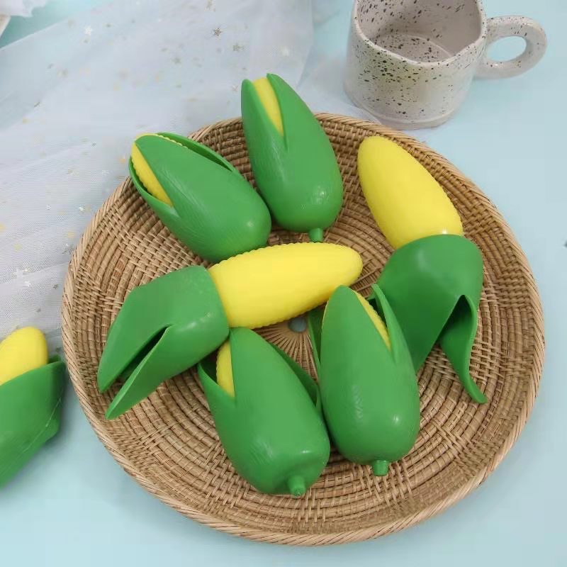 跨境热闹面粉发泄捏捏玩具，剥皮玉米捏捏发泄玩具