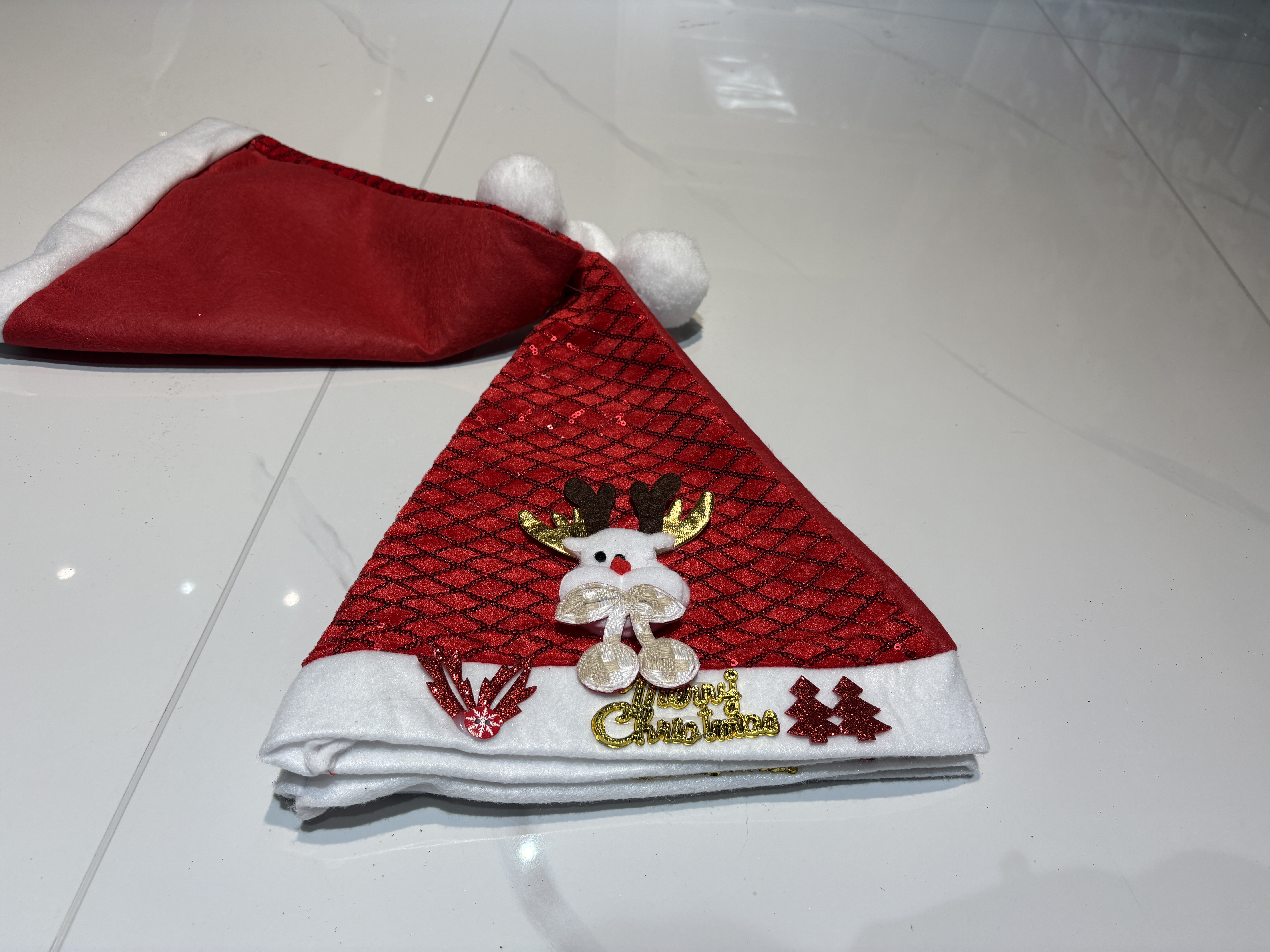 Factory direct sales Christmas festival decoration Christmas hats, embroidered hats, Christmas gifts for adults and children, Christmas decorations, Christmas supplies, Christmas hats Specification image
