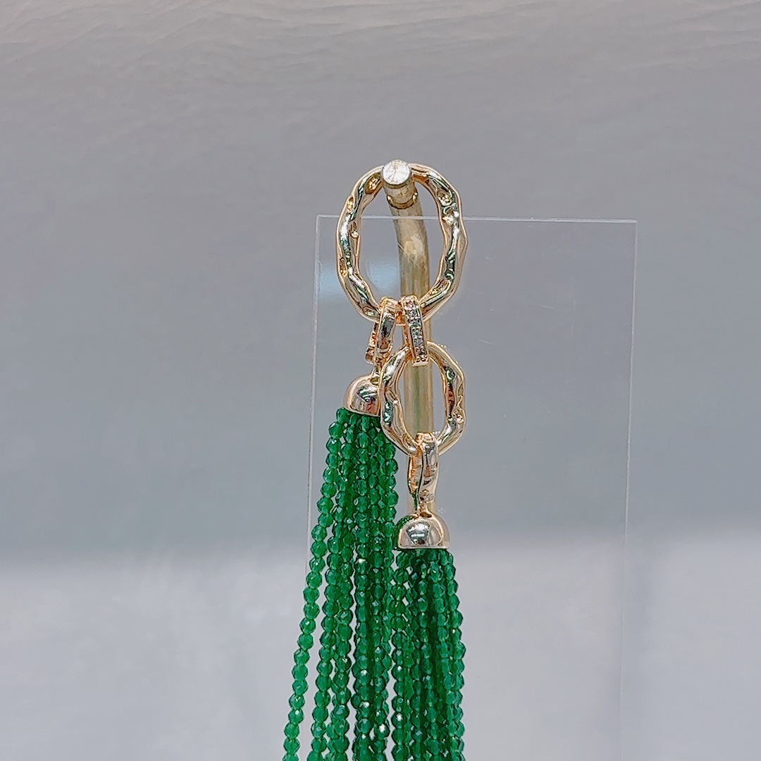 水晶串珠镀金项链➕耳钉套件珠宝首饰珠宝玄学详情图7