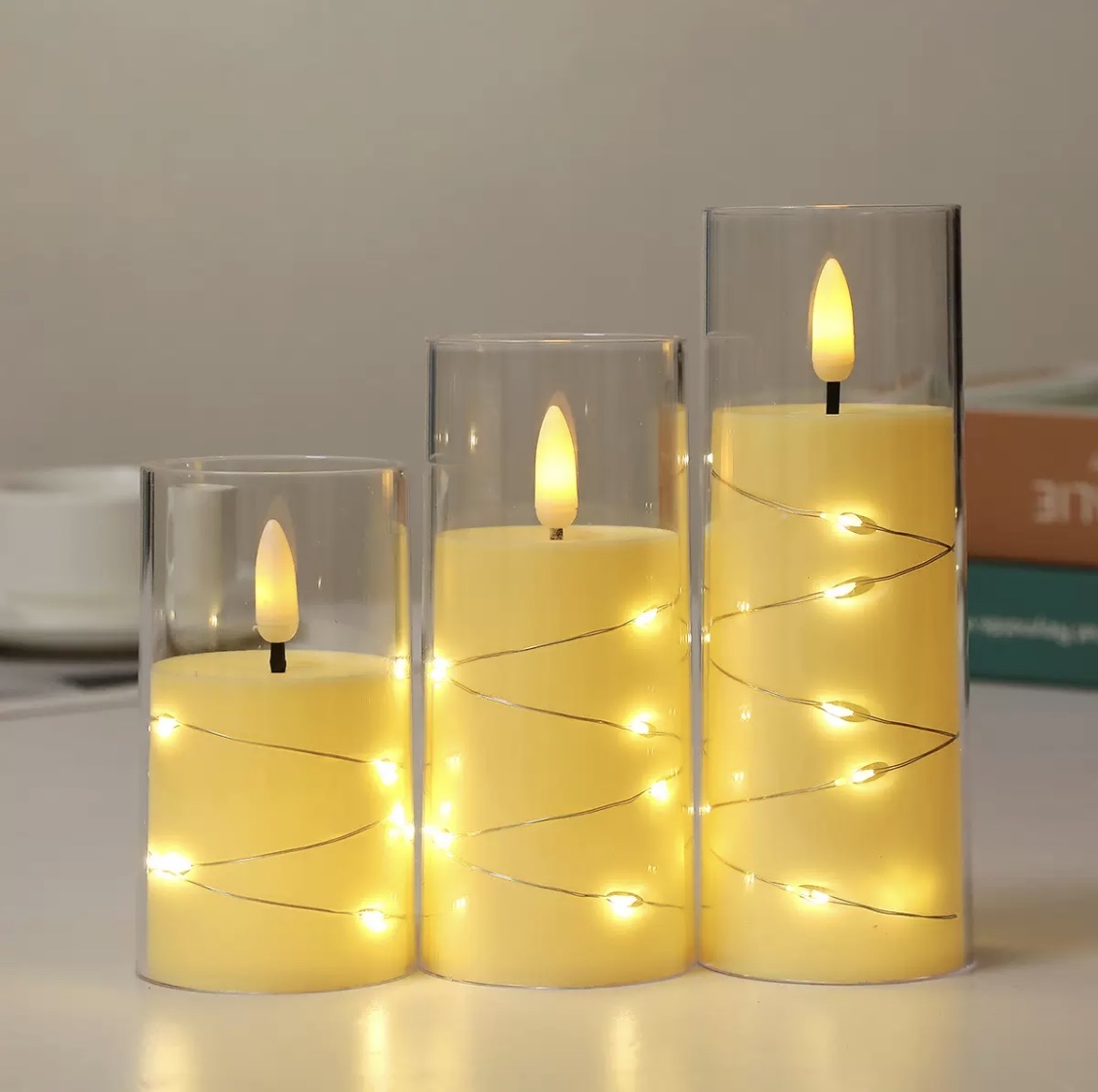 led electronic candle ambient light, bar wedding decoration, street lamp, cross-border atmosphere decoration, simulated candle light details Picture