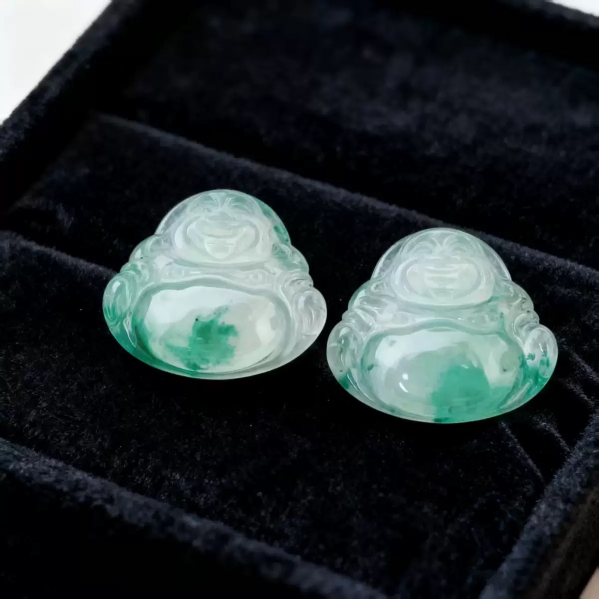 African jade pendants of high ice Maitreya Buddha details Picture