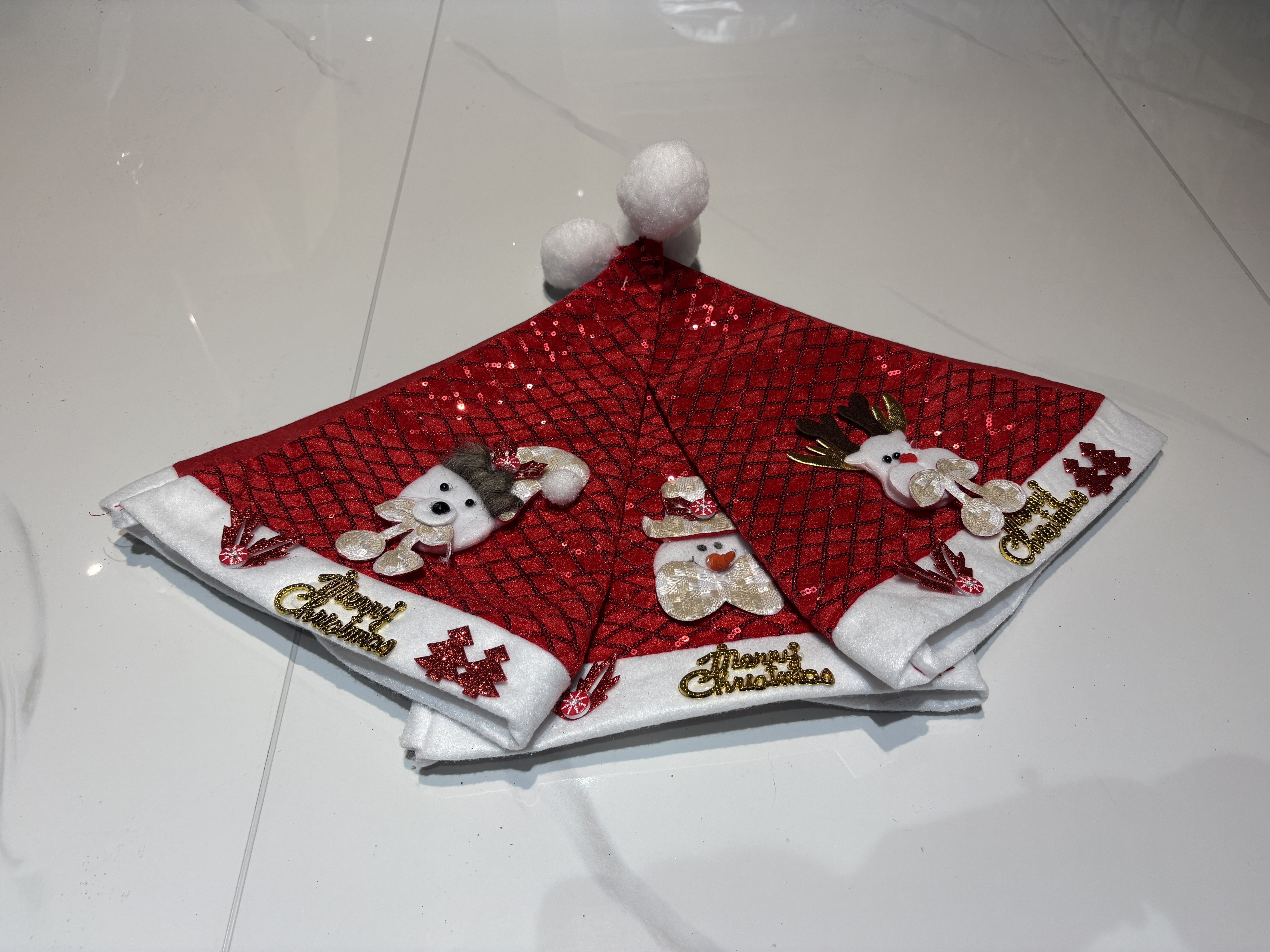 厂家直销圣诞节日装饰圣诞帽绣花帽成人儿童圣诞节礼物圣诞节装饰圣诞用品圣诞帽