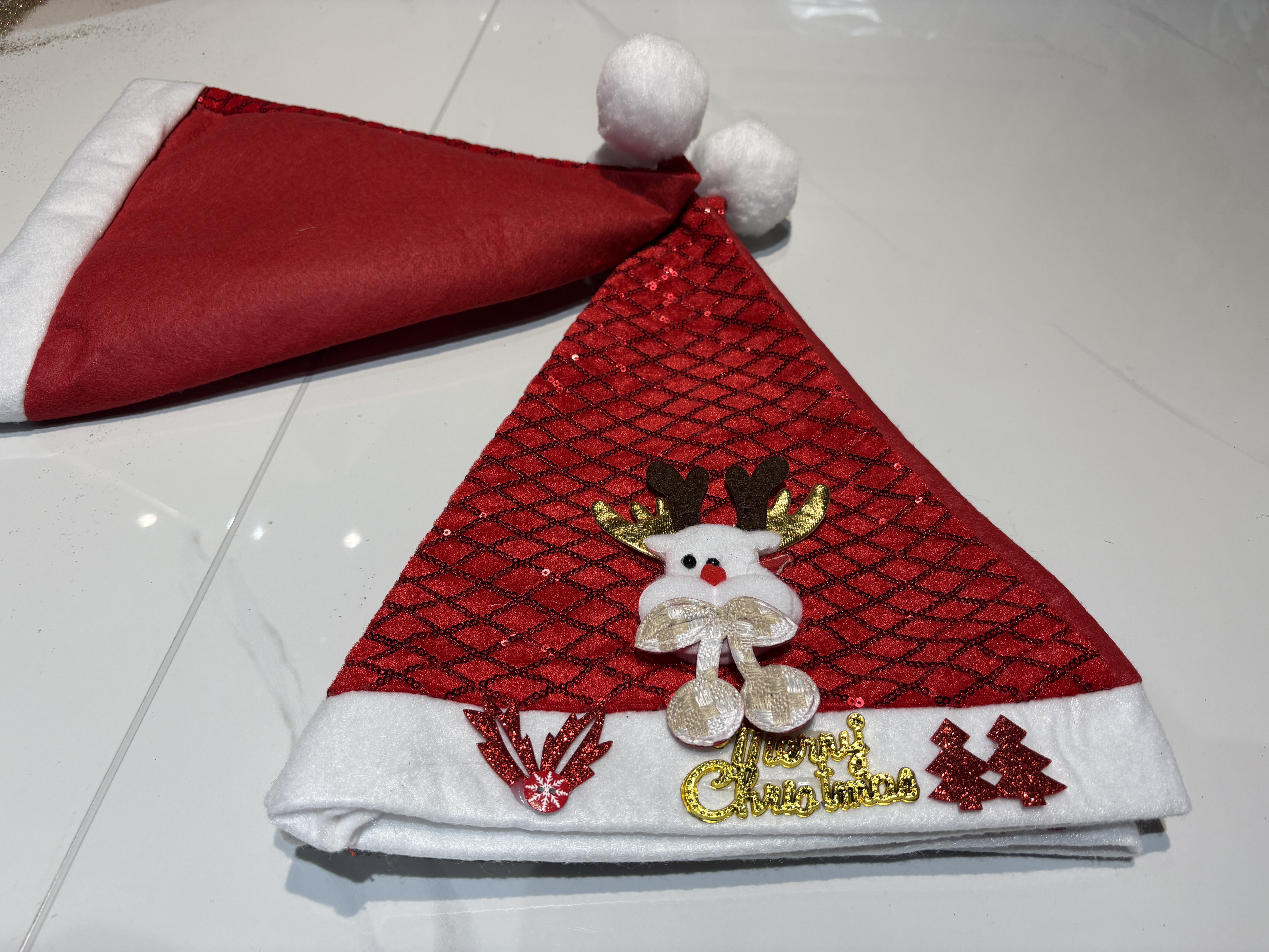 Factory direct sales Christmas festival decoration Christmas hats, embroidered hats, Christmas gifts for adults and children, Christmas decorations, Christmas supplies, Christmas hats detail image 4