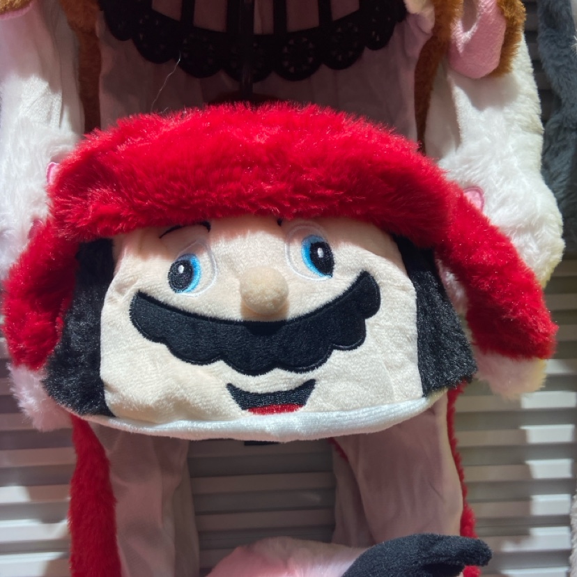 可爱卡通马里奥动耳帽加厚保暖毛绒帽子冬季防寒护耳产品图