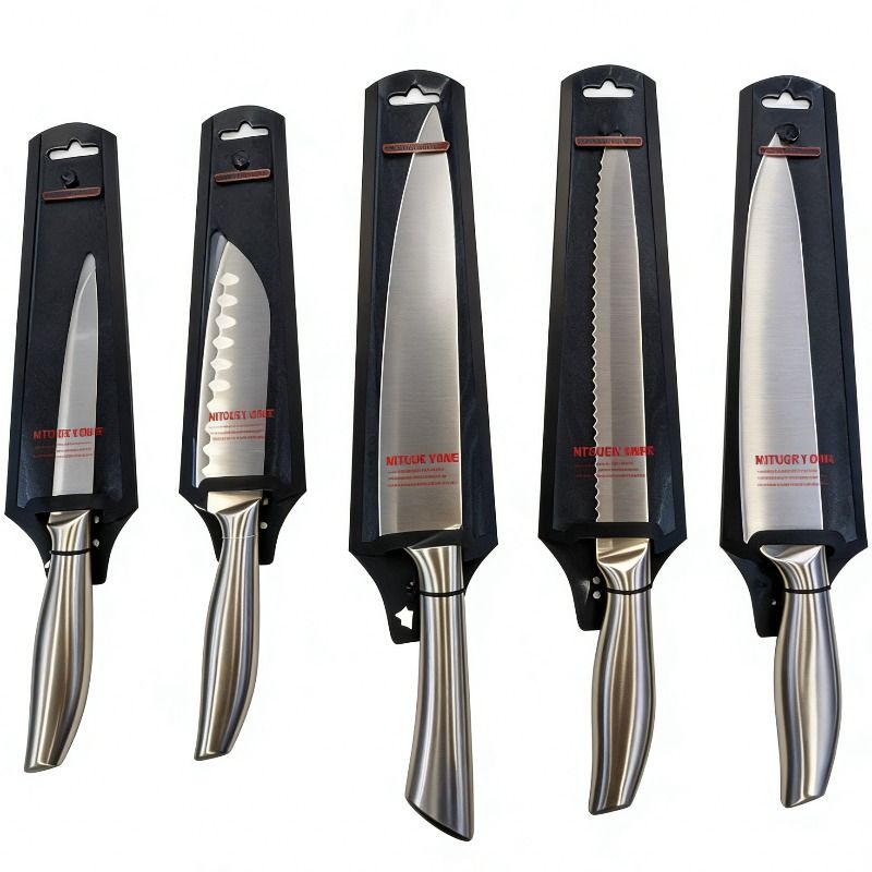 "Fengcang Craftsmanship · Culinary Enjoyment of Natural Perfection" High-end Knife Five-piece Set: With this set in hand, unlock all the highlights of your kitchen. Stainless steel kitchenware and knife set, kitchenware, kitchen knives details Picture