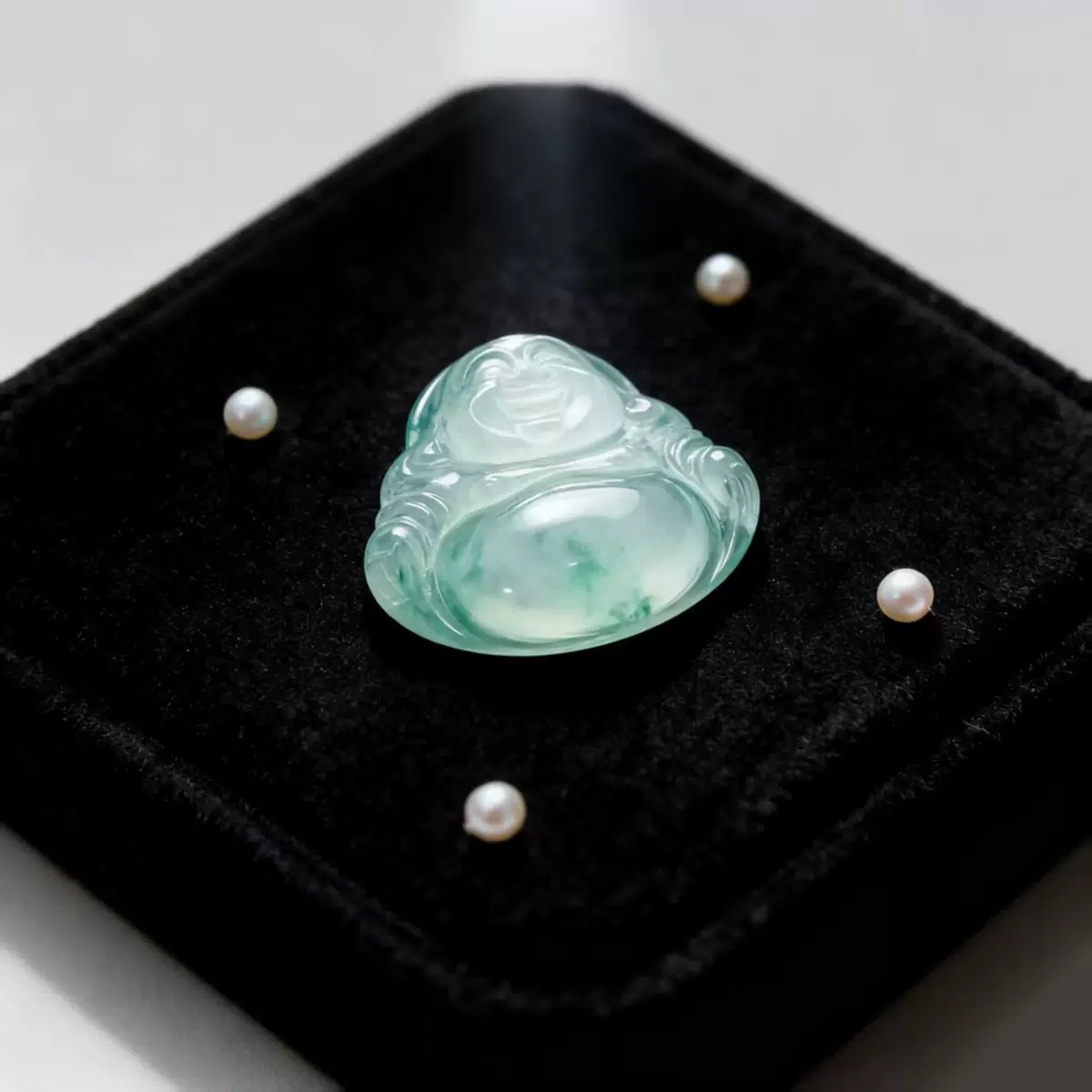 African jade pendants of high ice Maitreya Buddha