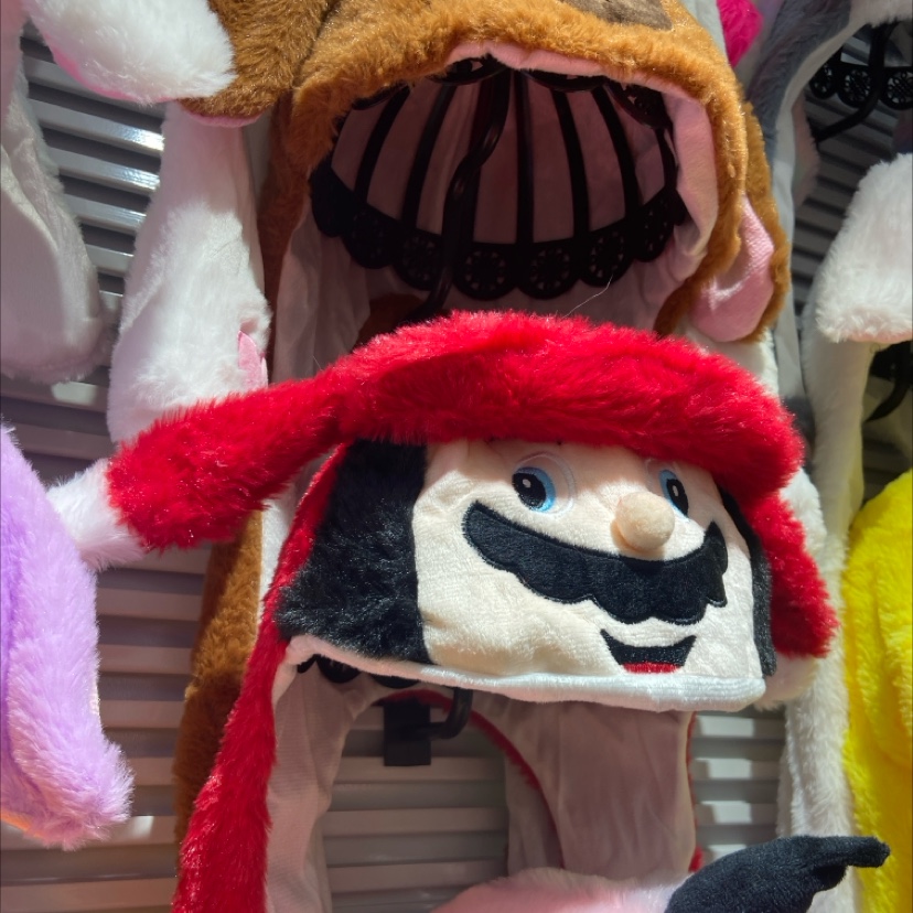 可爱卡通马里奥动耳帽加厚保暖毛绒帽子冬季防寒护耳细节图