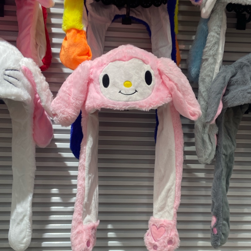 美乐蒂动耳卡通儿童帽子冬季保暖毛绒护耳帽