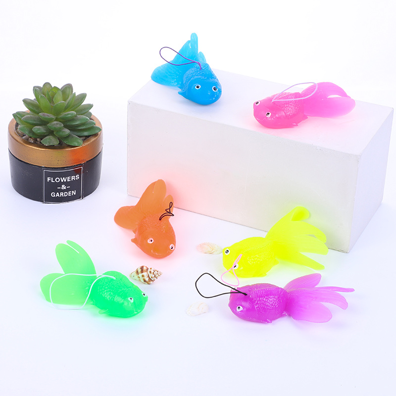 跨境热卖漂亮金鱼仿真玩具，地摊玩具