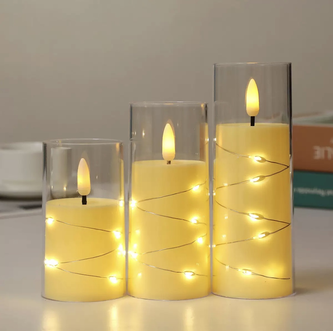 led electronic candle ambient light, bar wedding decoration, street lamp, cross-border atmosphere decoration, simulated candle light detail image 3