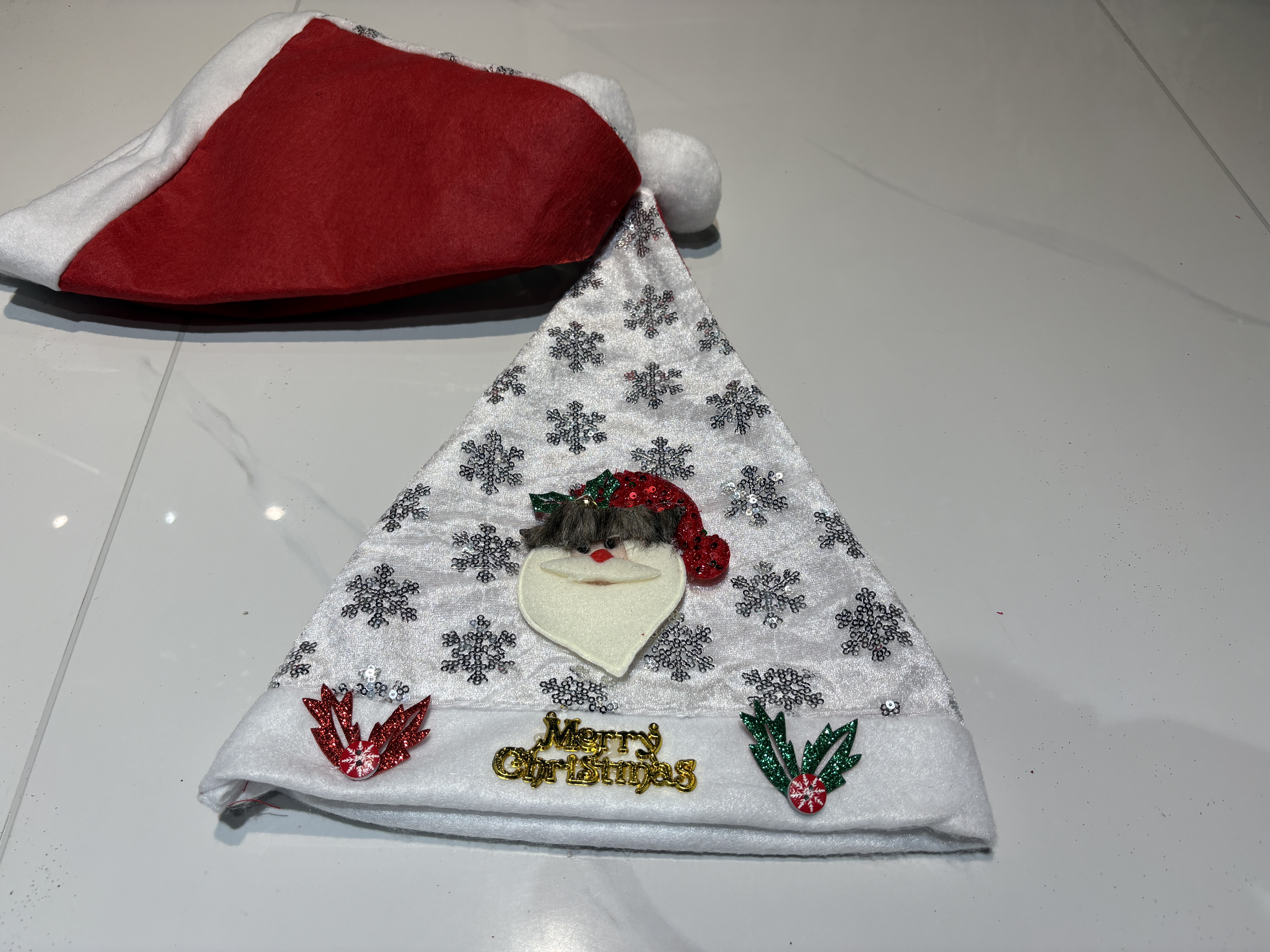 Factory direct sales Christmas festival decorations, Christmas hats, embroidered hats, Christmas gifts for adults and children, Christmas decorations details Picture
