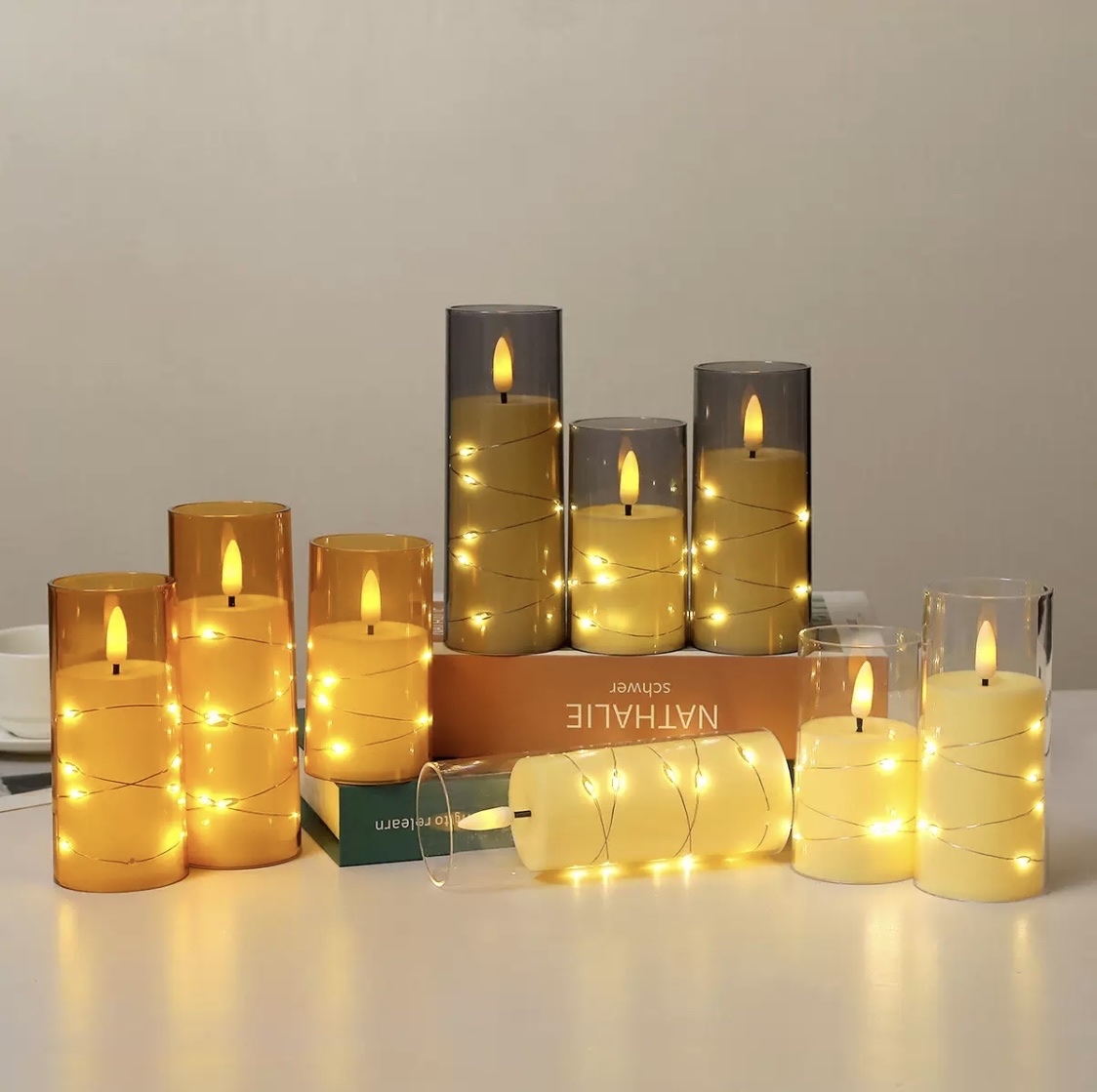 led electronic candle ambient light, bar wedding decoration, street lamp, cross-border atmosphere decoration, simulated candle light detail image 2