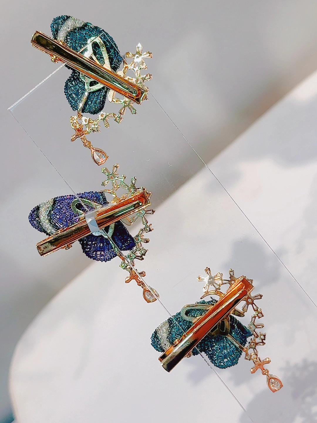 Crystal embroidery brooches, lapels, butterfly embroidery jewelry, and jewelry mysticism detail image 7