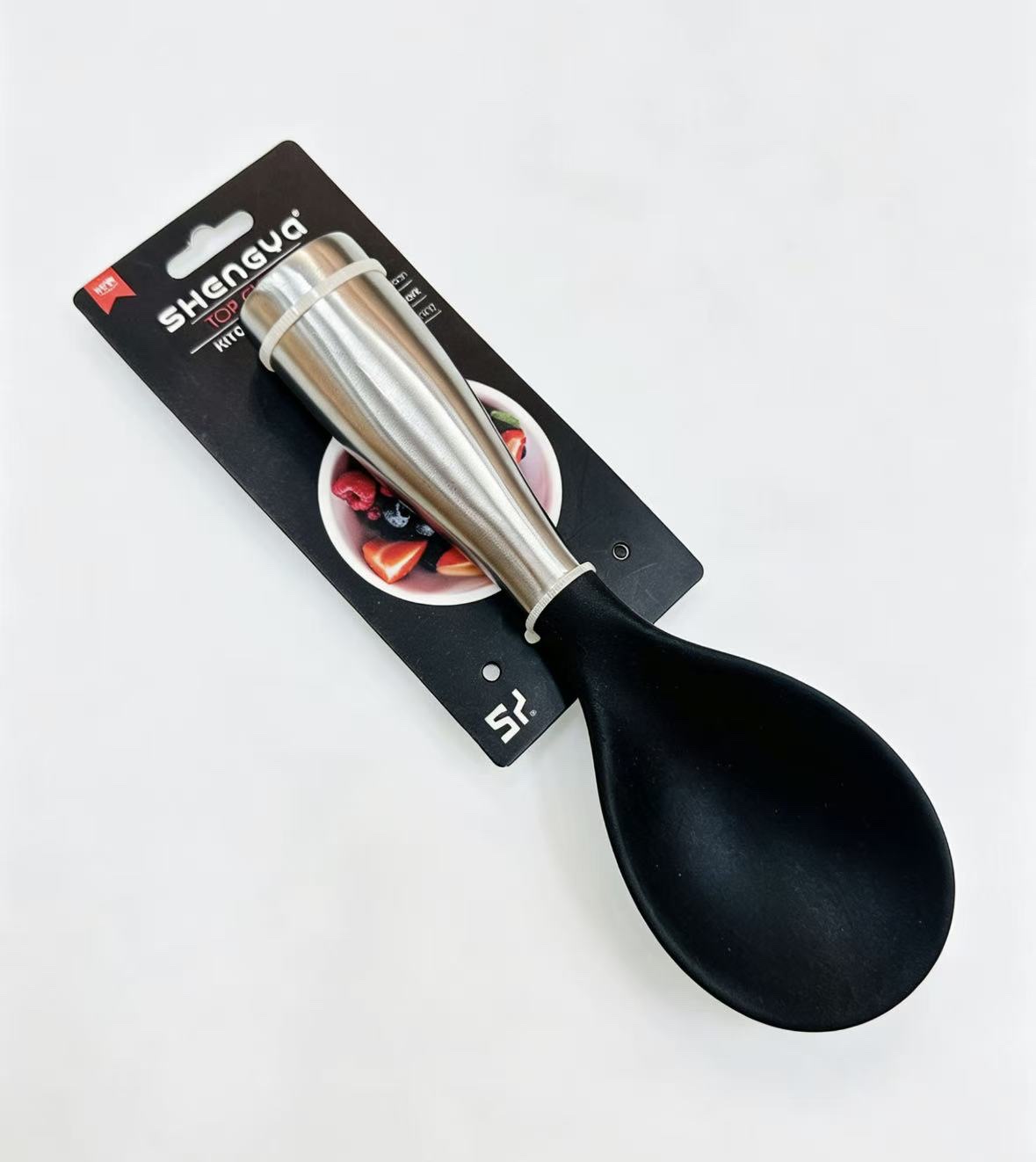 Stainless steel + silicone rice spoon, kitchenware, silicone spatula, kitchenware, pot spatula Specification image
