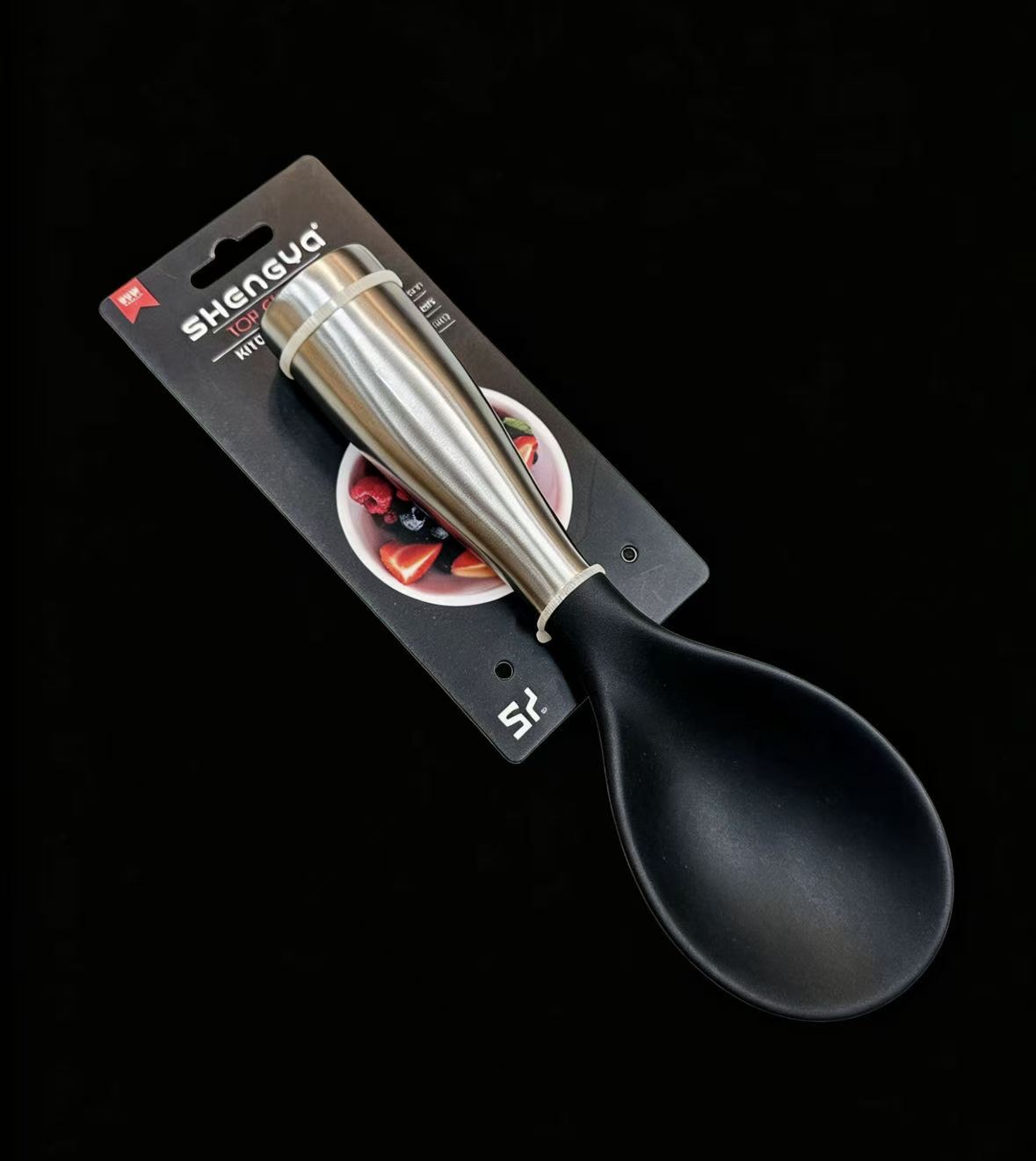 Stainless steel + silicone rice spoon, kitchenware, silicone spatula, kitchenware, pot spatula