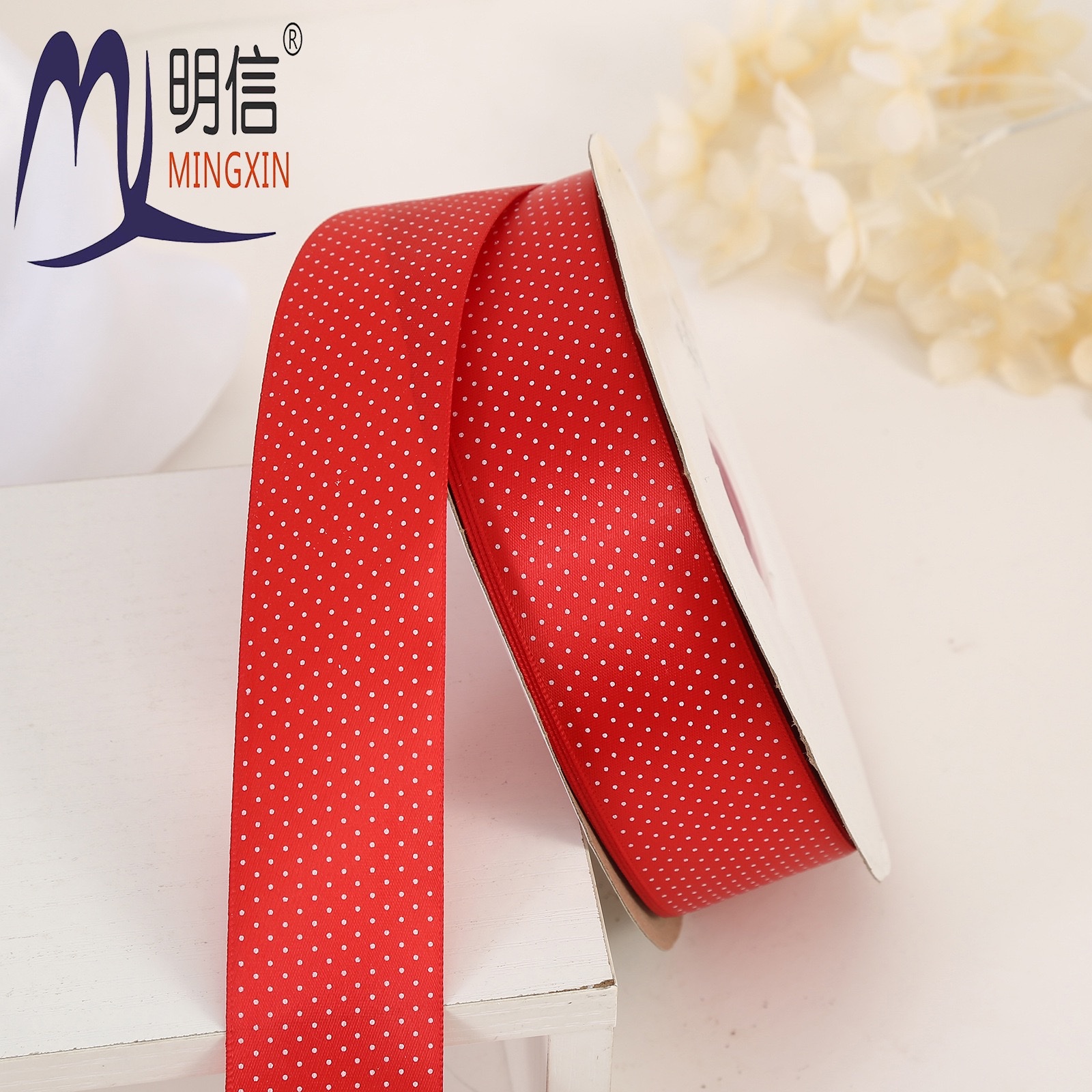 4 cm small polka dot polyester tape, single-sided satin ribbon, DIY hair accessory, hair clip, bow, handmade material detail image 6