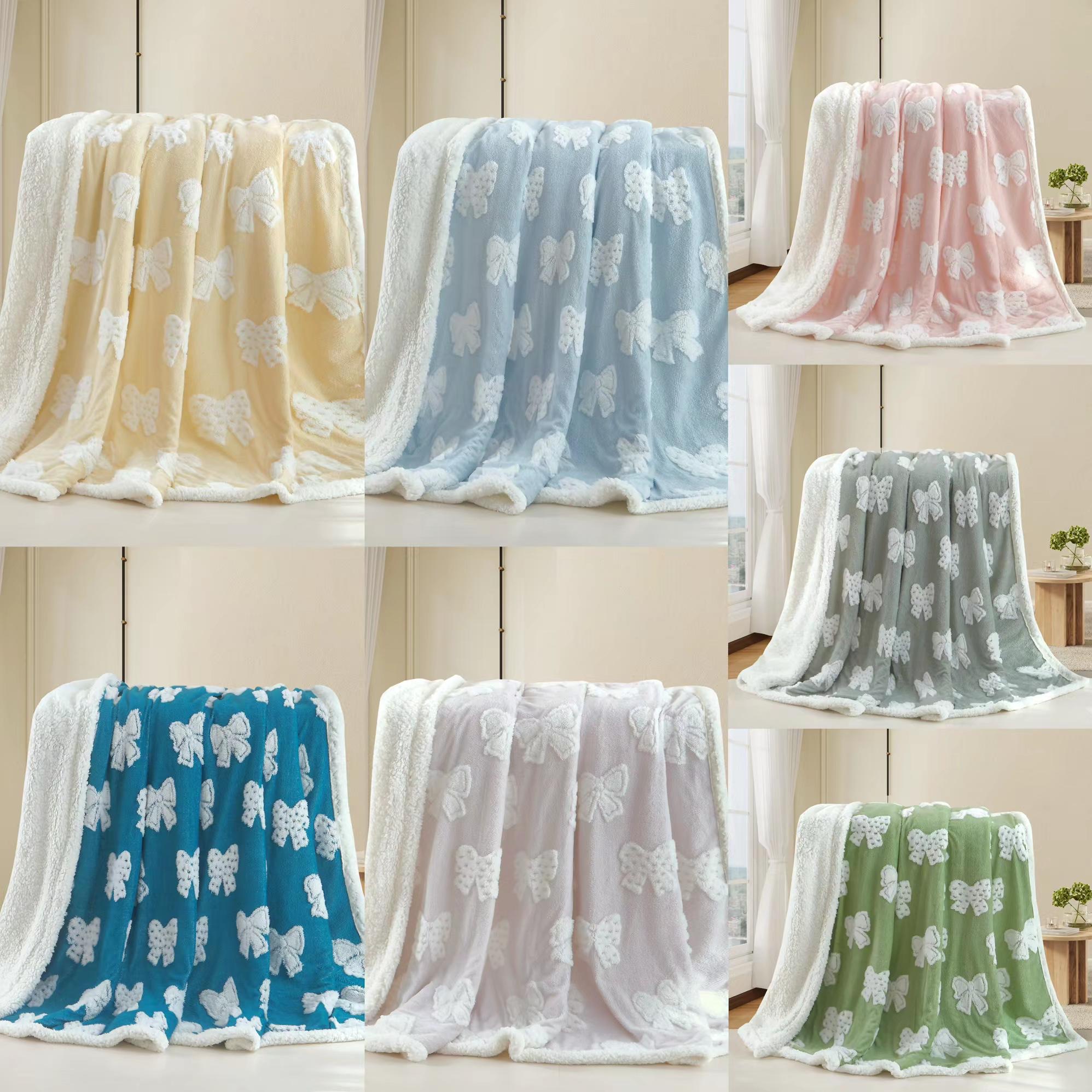 蝴蝶结阳离子羊羔绒