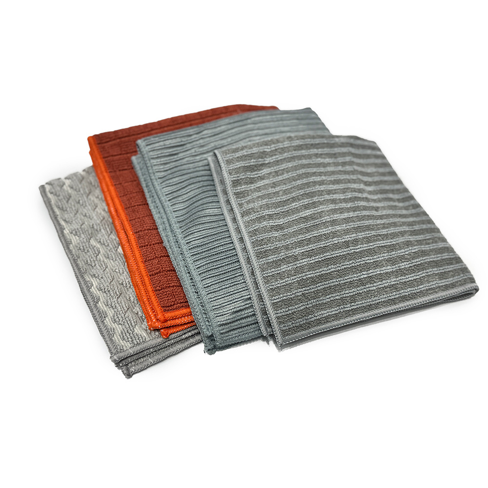 Striped double-sided thickened cleaning cloth, household scouring pad, wholesale cleaning cloth for furniture, cabinets and kitchens, cleaning cloth detail image 6