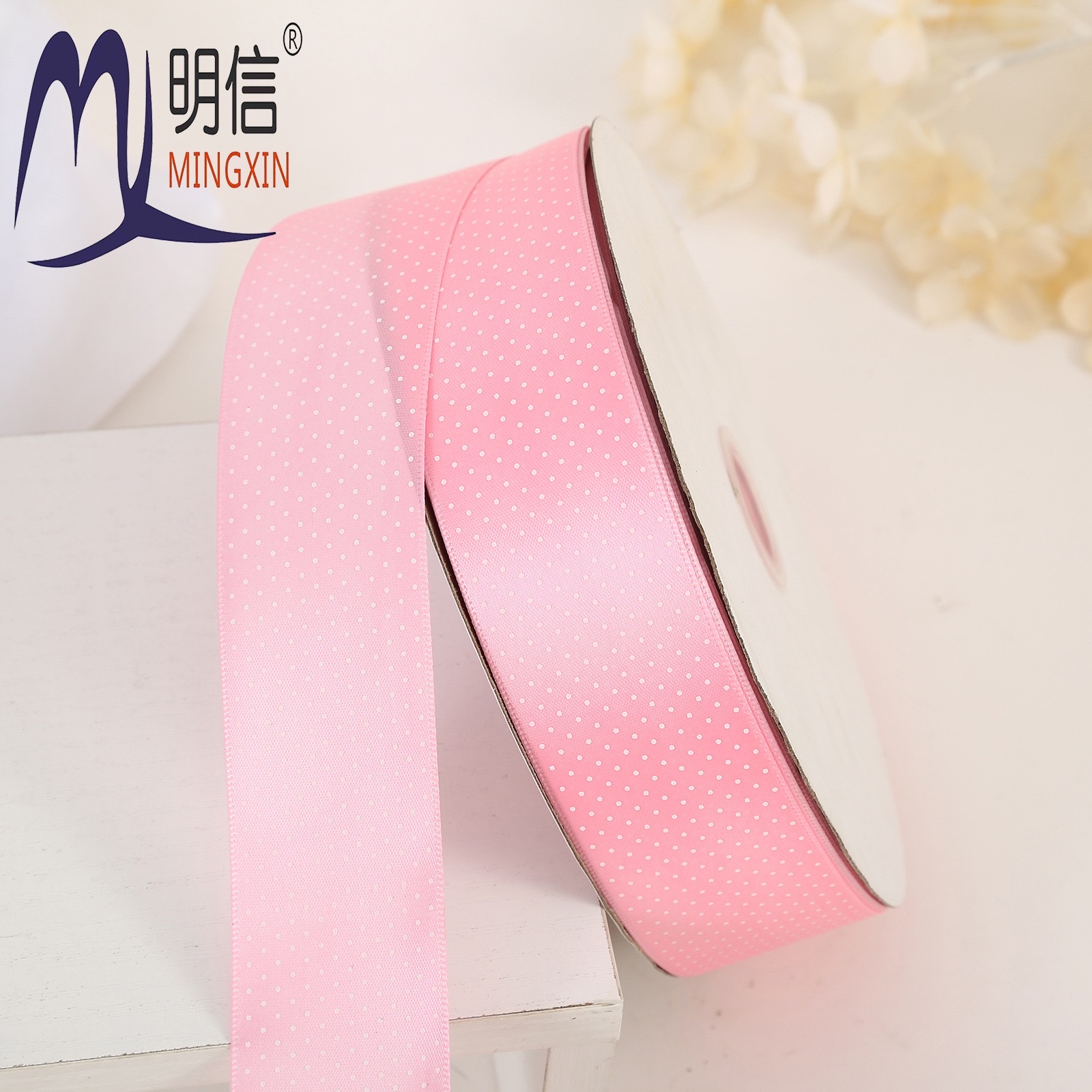 4 cm small polka dot polyester tape, single-sided satin ribbon, DIY hair accessory, hair clip, bow, handmade material detail image 8