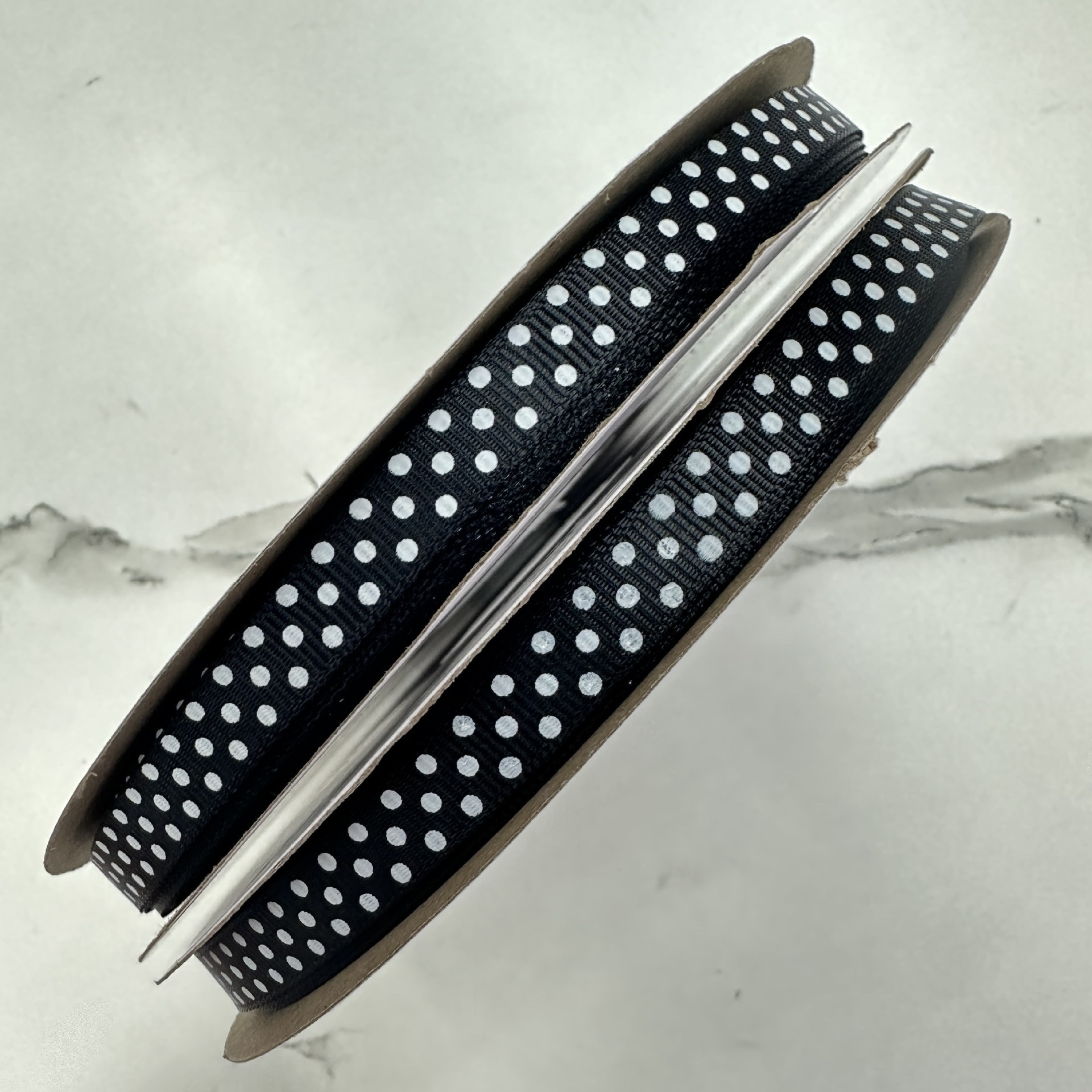 1cm波点缎带螺纹带点点梅花丝带绸带印花蝴蝶结材料diy发饰批发详情图7