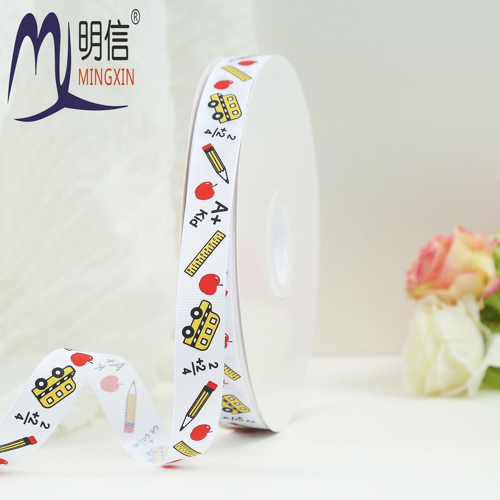 Camcampus theme cartoon decorative ribbons, back-to-school season gift packaging ribbons, flower bouquet printing binding straps detail image 5