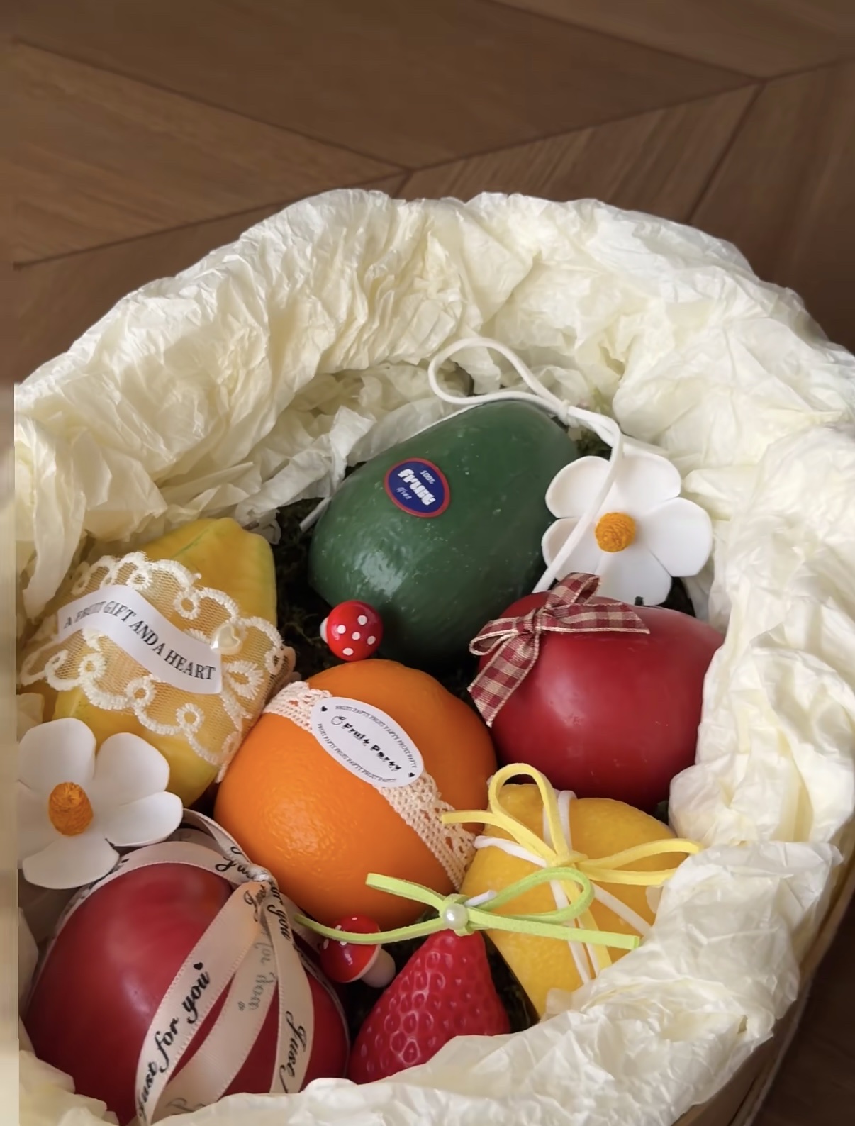 果蔬香薰扩香芒果牛油果苹果香薰蜡烛清新持久留香室内工艺品香薰蜡烛