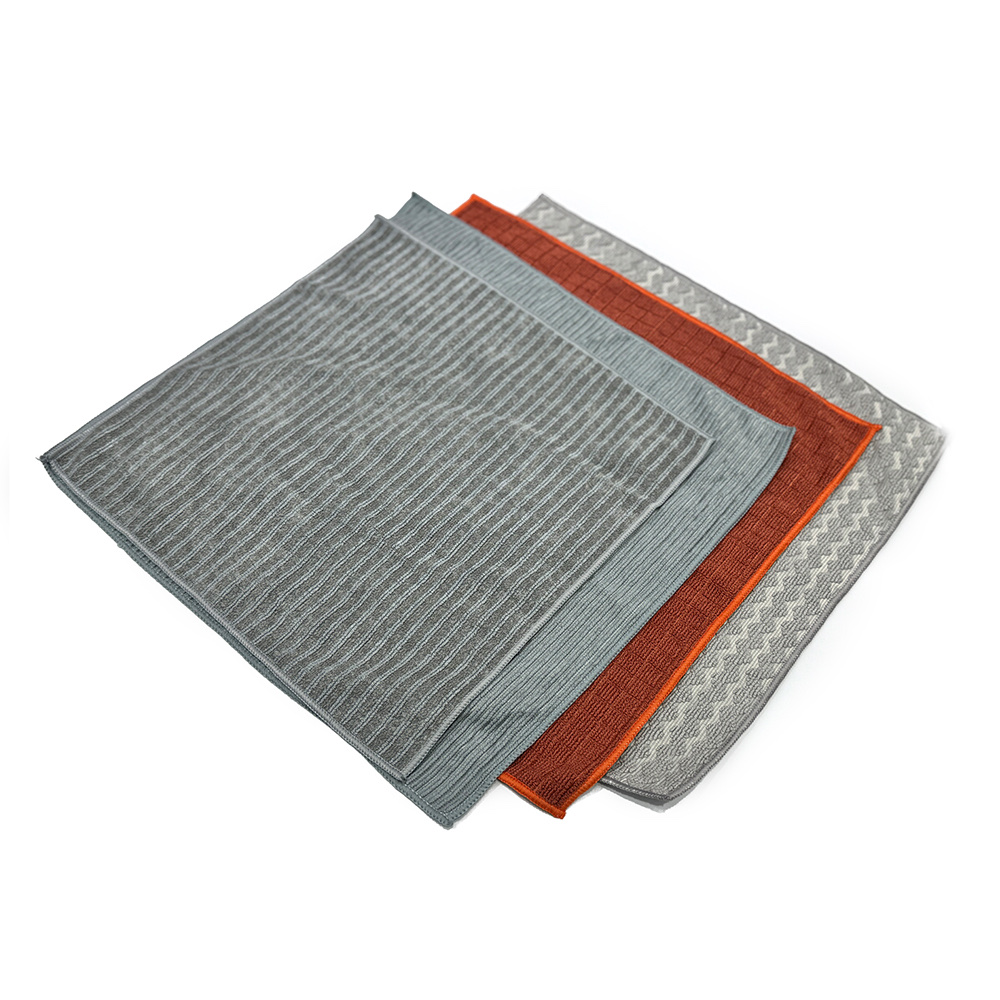 Striped double-sided thickened cleaning cloth, household scouring pad, wholesale cleaning cloth for furniture, cabinets and kitchens, cleaning cloth Application Scenario