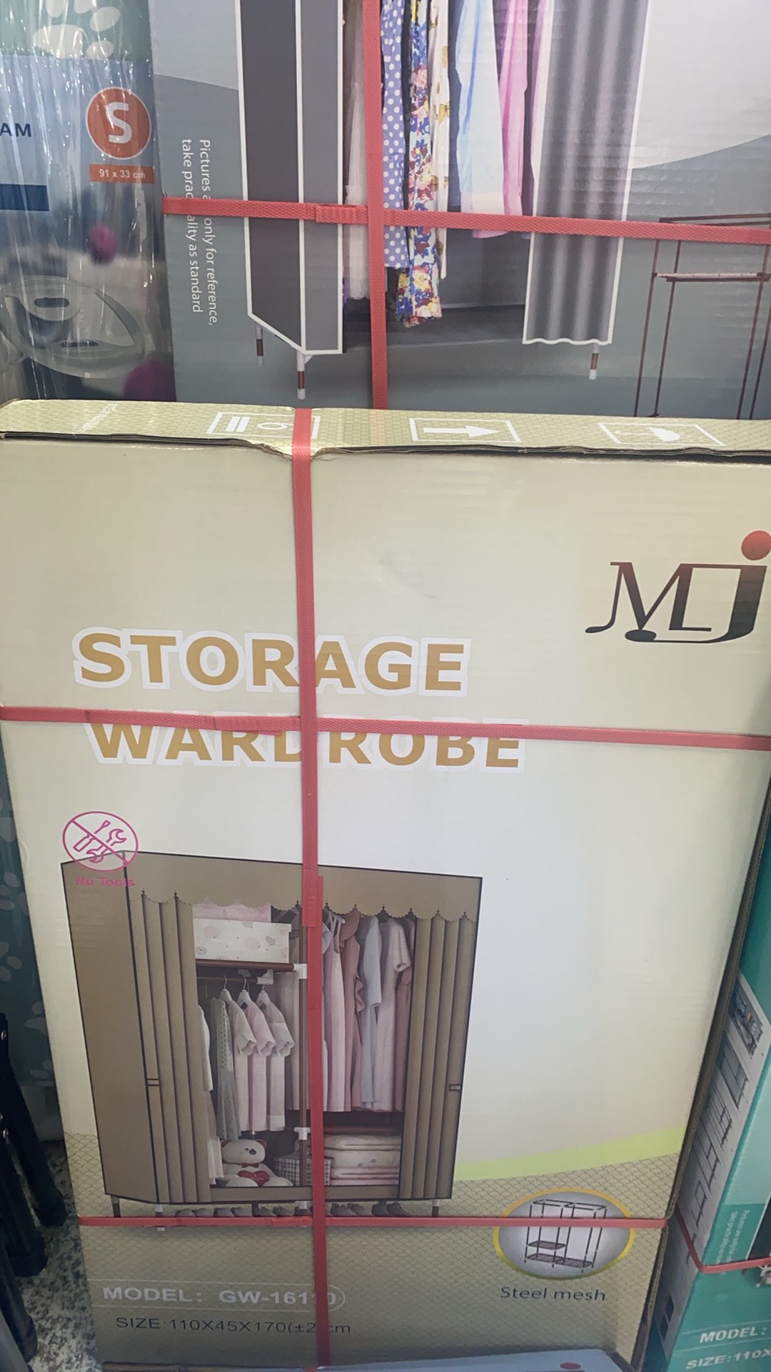 布艺衣柜大容量收纳整理衣橱防尘防潮简约北欧风详情图2