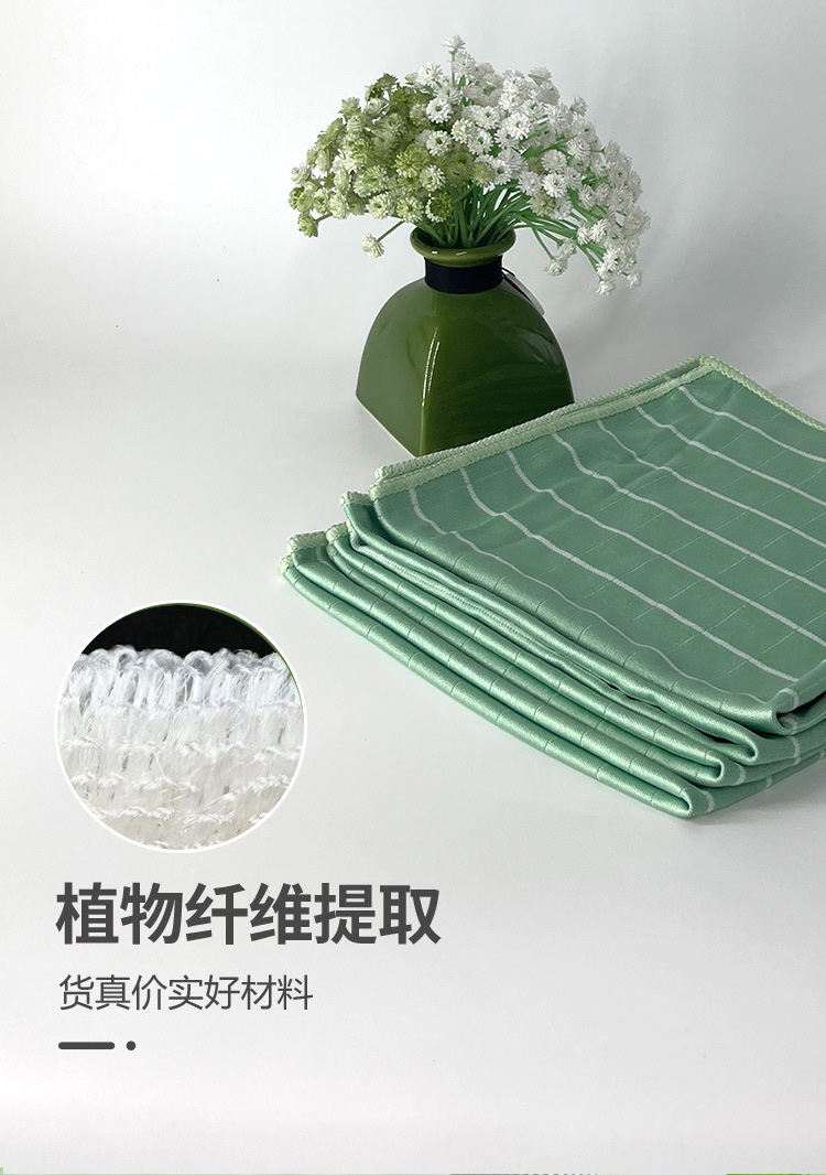 Yilusi Cross-border thickened bamboo fiber kitchen cloth, dishwashing special scouring pad, oil-free and antibacterial dishwashing cloth detail image 6