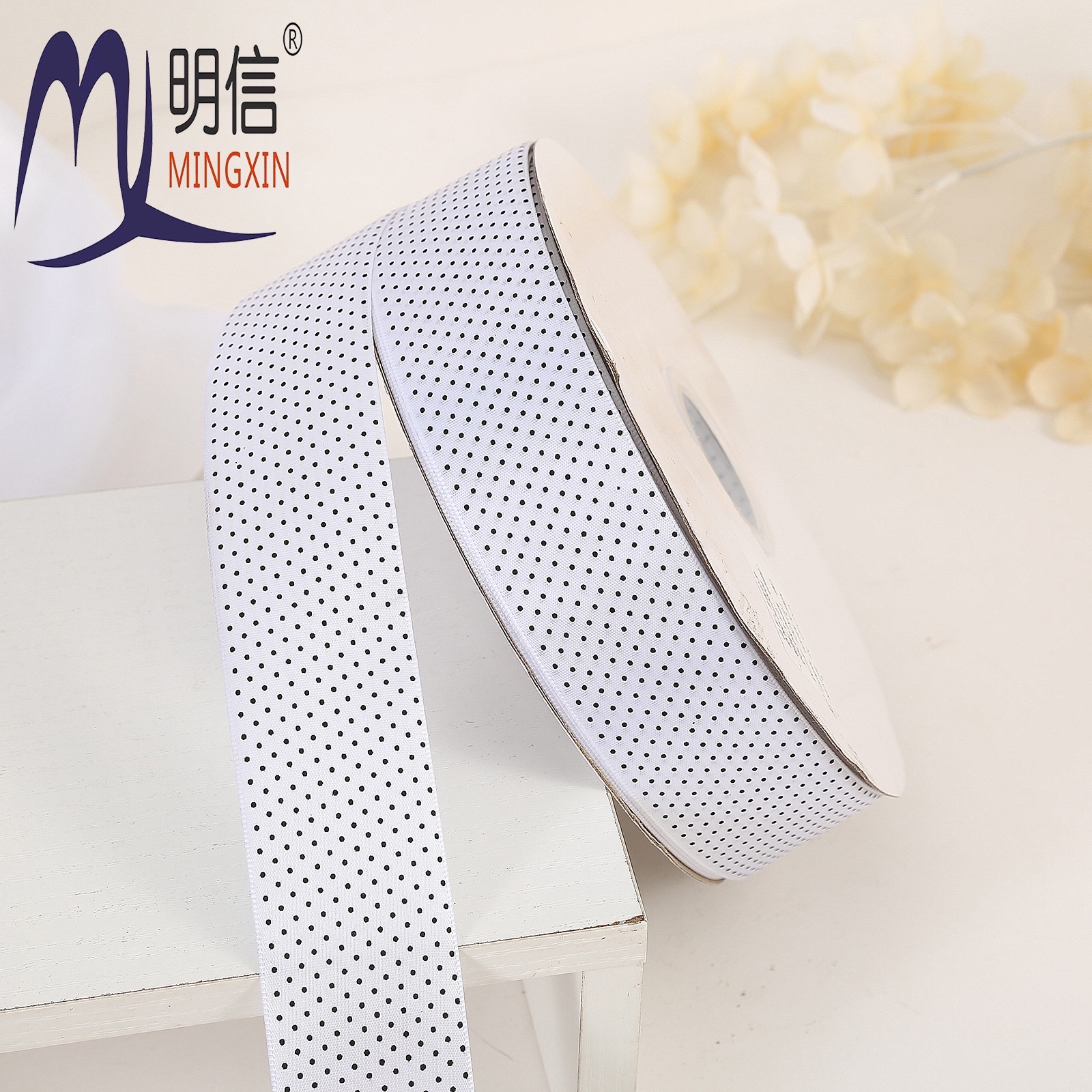 4 cm small polka dot polyester tape, single-sided satin ribbon, DIY hair accessory, hair clip, bow, handmade material detail image 9