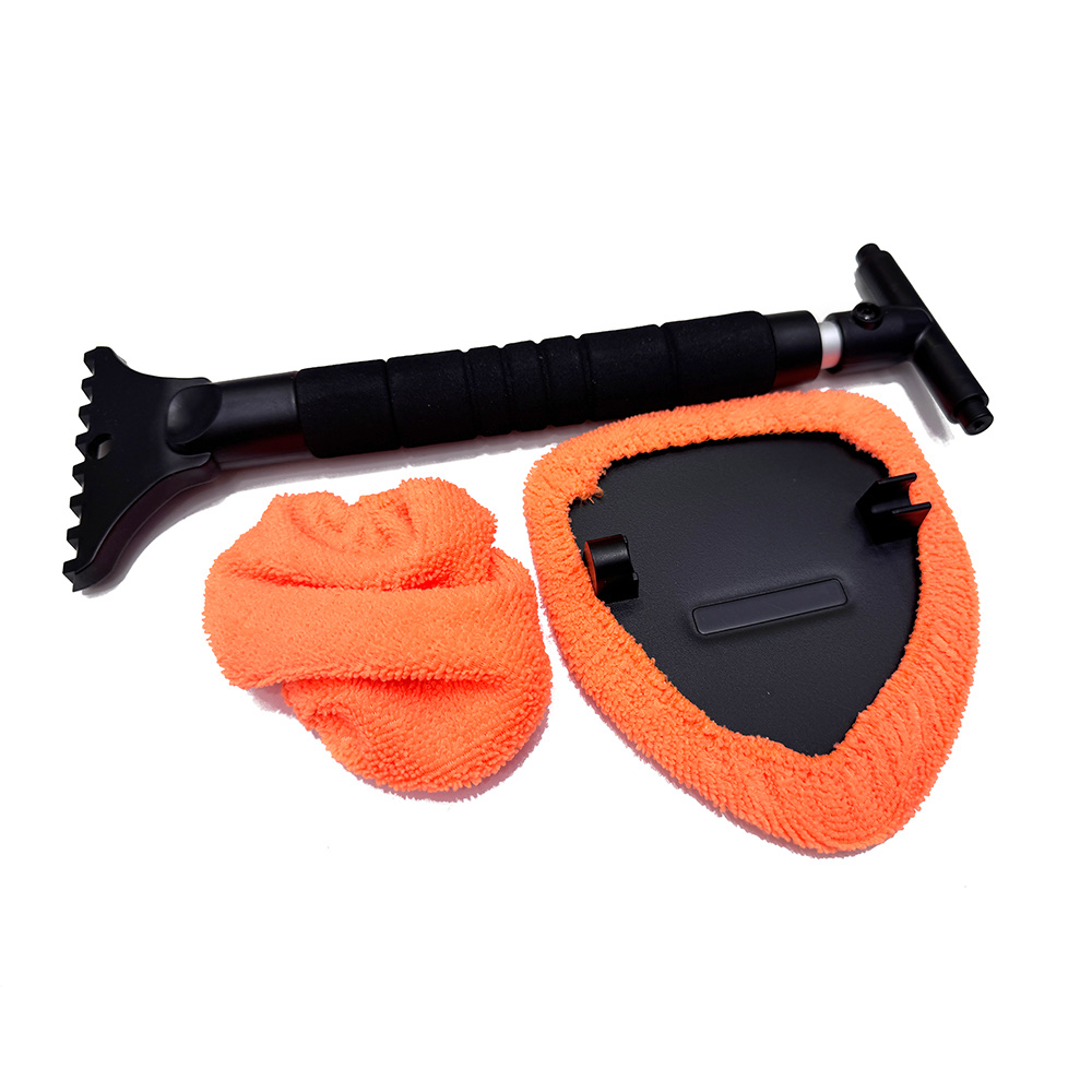 Car cleaning brush, extendable ultra-fine fiber window defrosting and defogging, car windshield cleaning brush, extendable rod glass scraper, cleaning glass