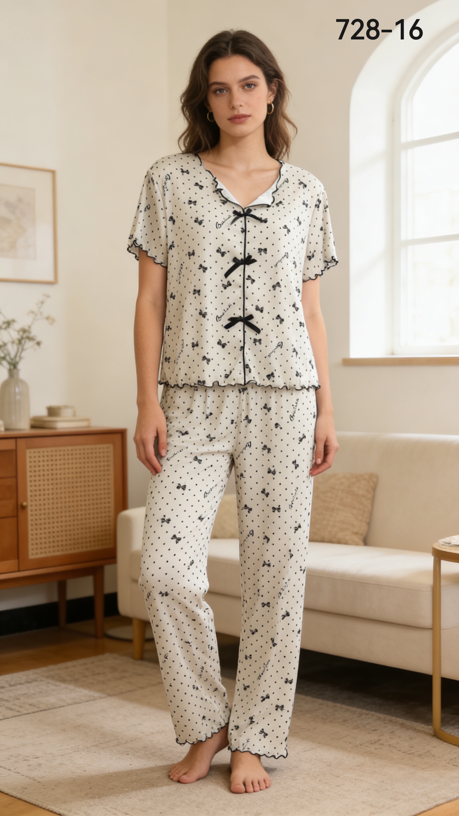 优雅女士睡衣 软糯舒适居家休闲家居服春夏秋冬适用详情图7