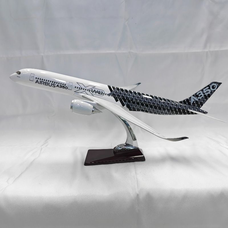 飞机模型（47CM空中客车公司A350碳纤维涂装原型飞机模型）ABS合成塑脂飞机模型 仿真飞机模型 航空 模型 详情1