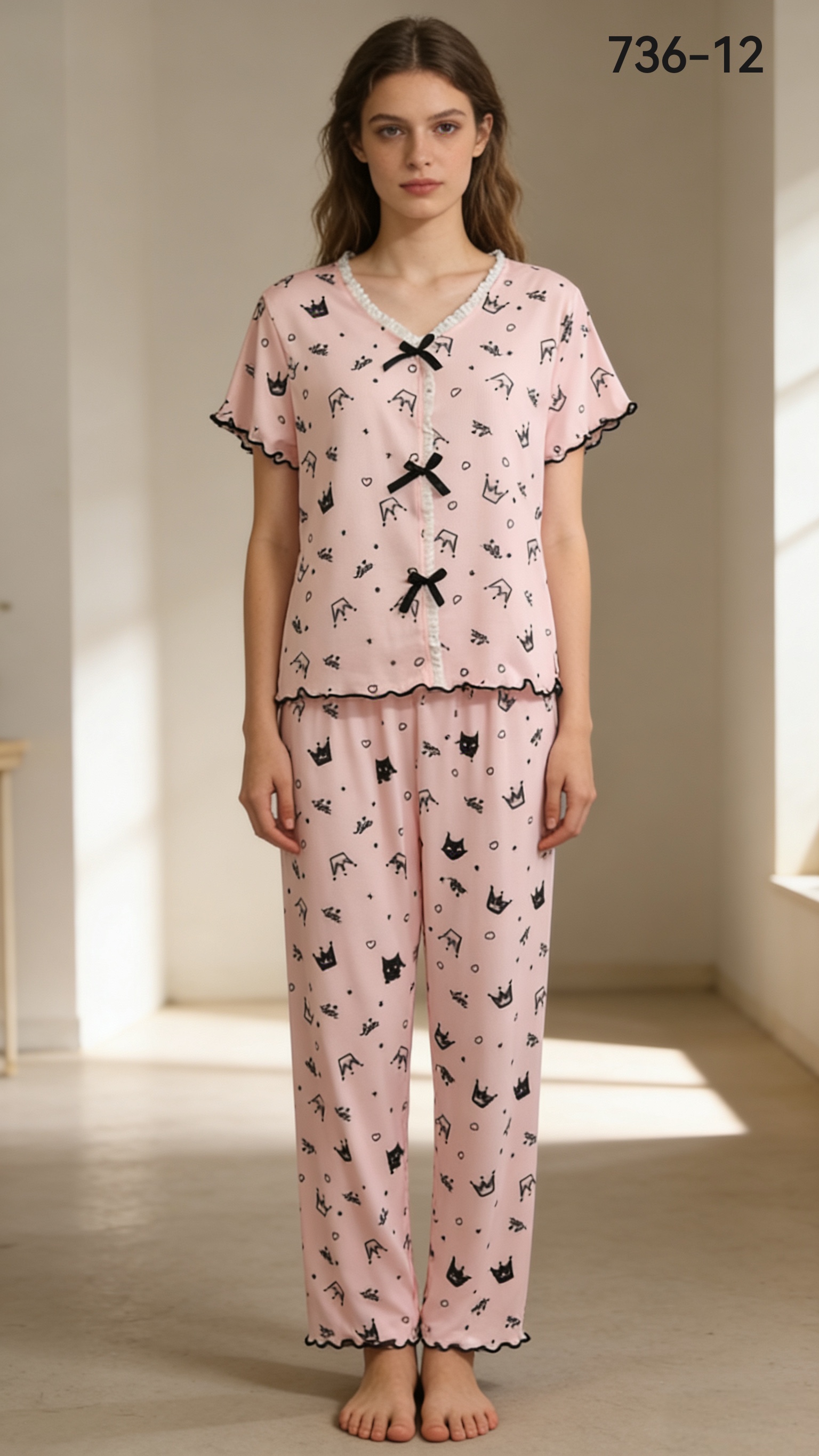 优雅女士睡衣 软糯舒适居家休闲家居服春夏秋冬适用详情图9