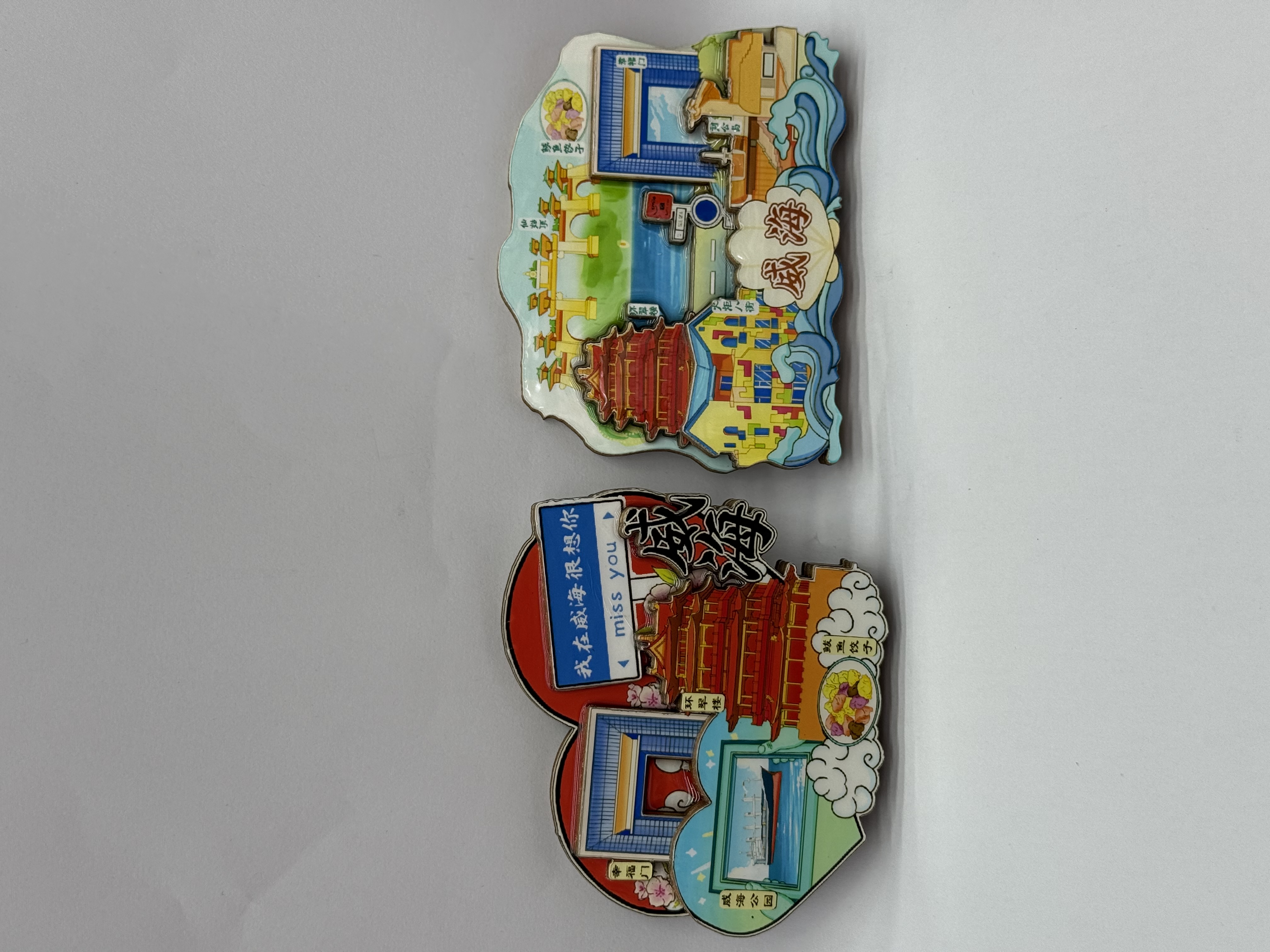 National trend fridge magnets, fridge magnets, magnetic stickers, cultural and creative fridge magnets, Weihai cultural and creative products Specification image