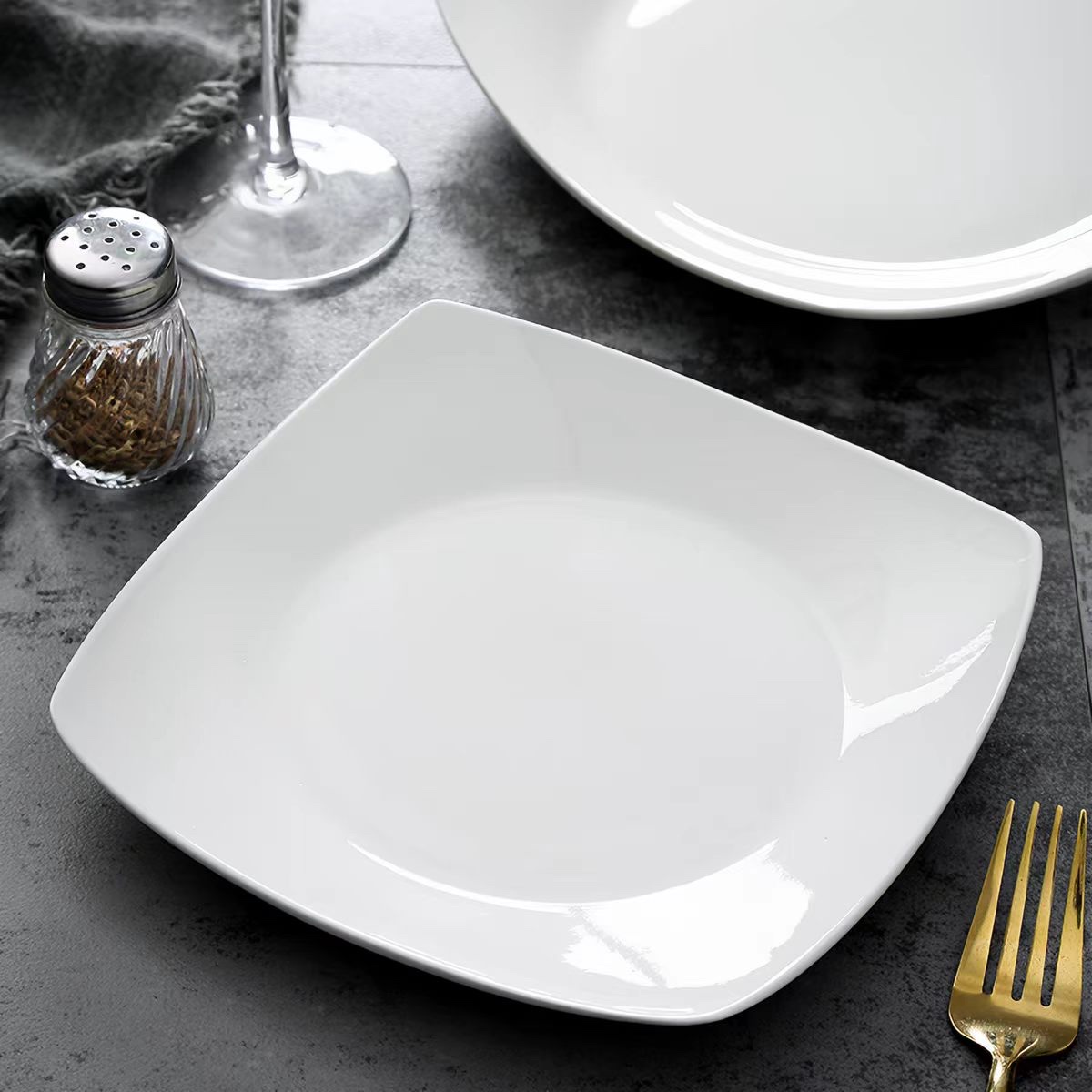 10-inch flat plate, dumpling platter, household durable dining plate set