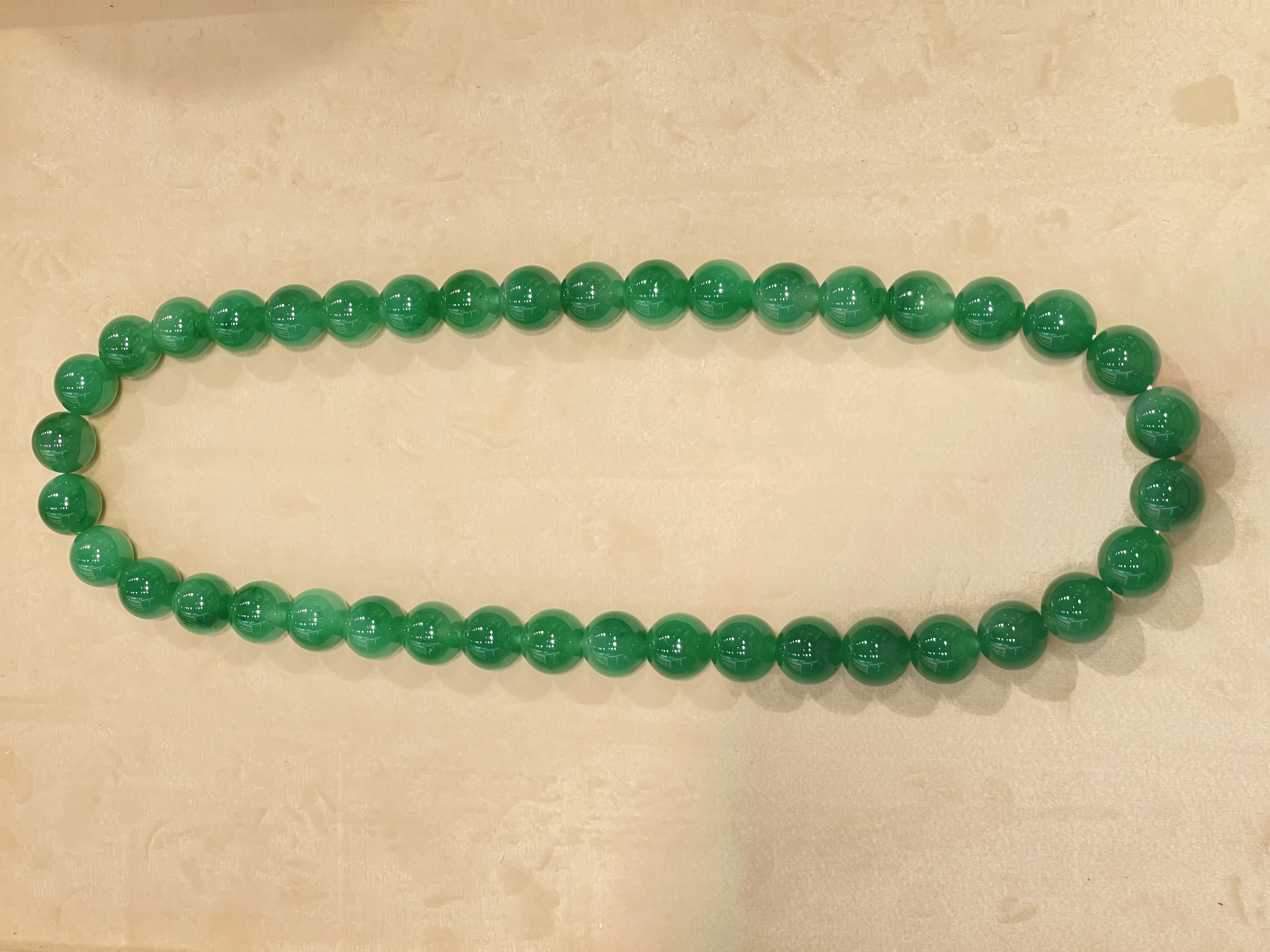 African jade necklace detail image 1