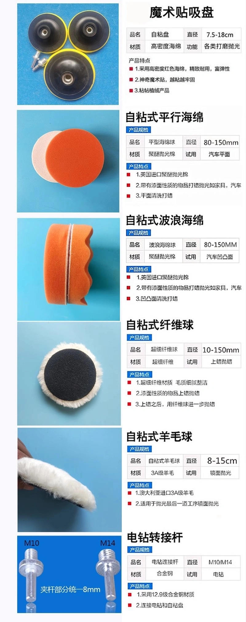 The same wavy electric drill waxing cotton car beauty interior tire hand-grabbed type as the American Adams detail image 11