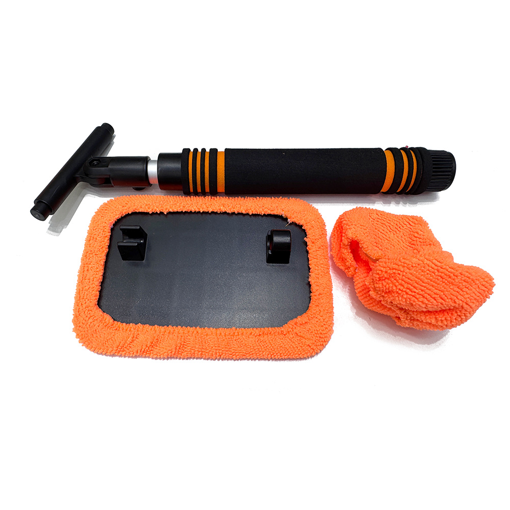 Car cleaning brush, extendable ultra-fine fiber window defrosting and defogging, car windshield cleaning brush, extendable rod glass scraper, cleaning glass details Picture