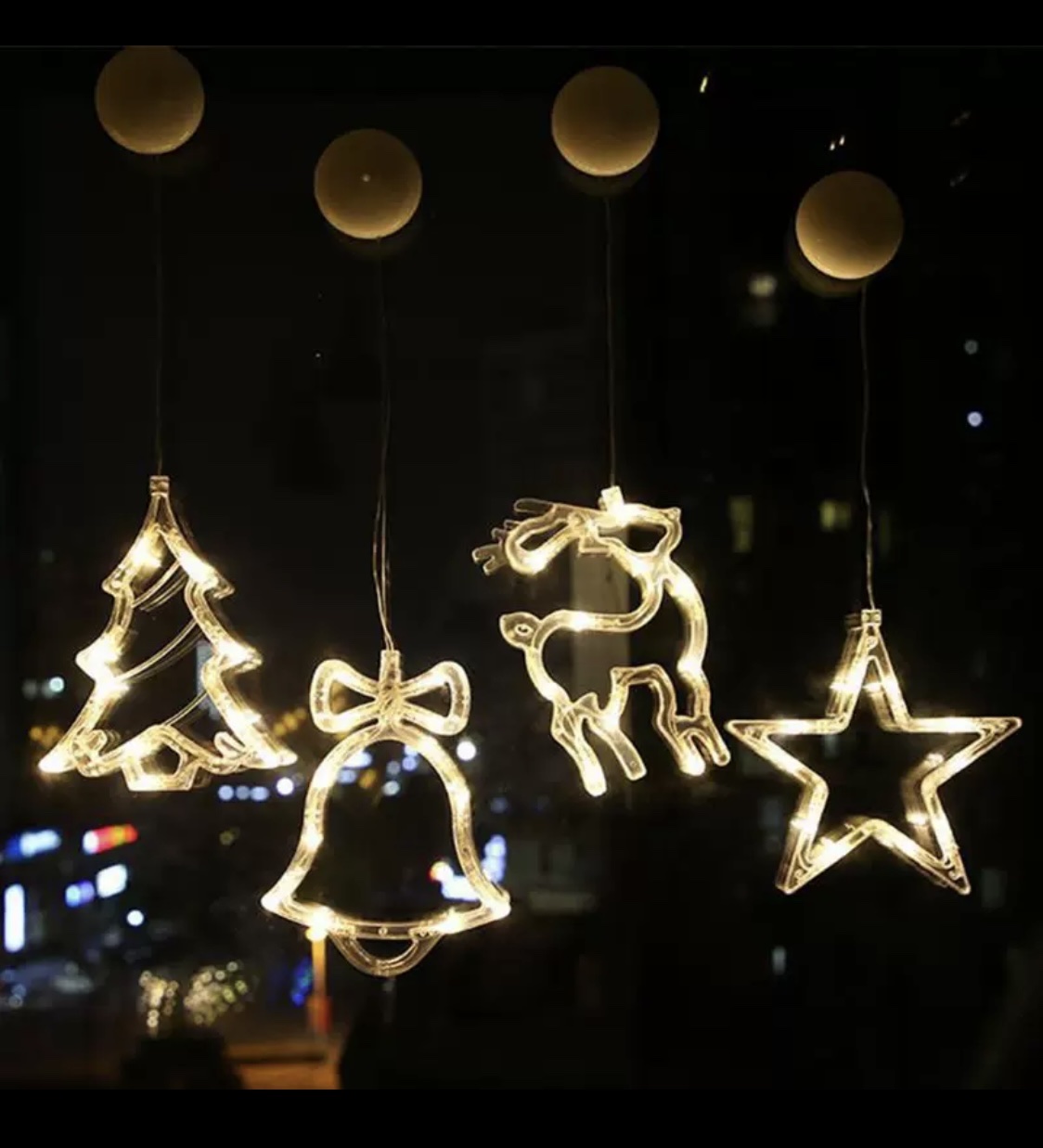 led Christmas light strings, ins window suction cup chandeliers, creative Christmas decorative light strings, scene arrangement, and wholesale of colored lights detail image 3