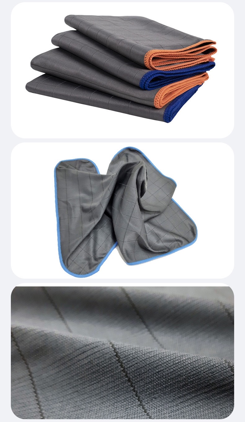Carbon fiber cleaning cloth for car washing absorbs water, removes water marks and is not easy to fall off. Frosted glass cloth, car wipe, car towel, car towel detail image 8