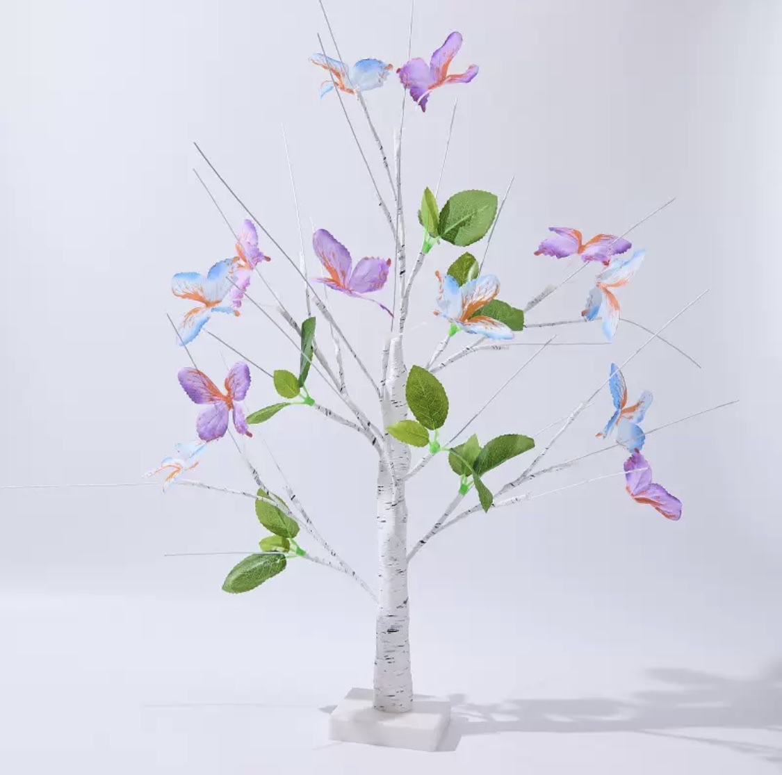 Cross-border minimalist ins simulation Phalaenopsis green leaf home handcrafted plant diy decorative lamp stand night light detail image 5