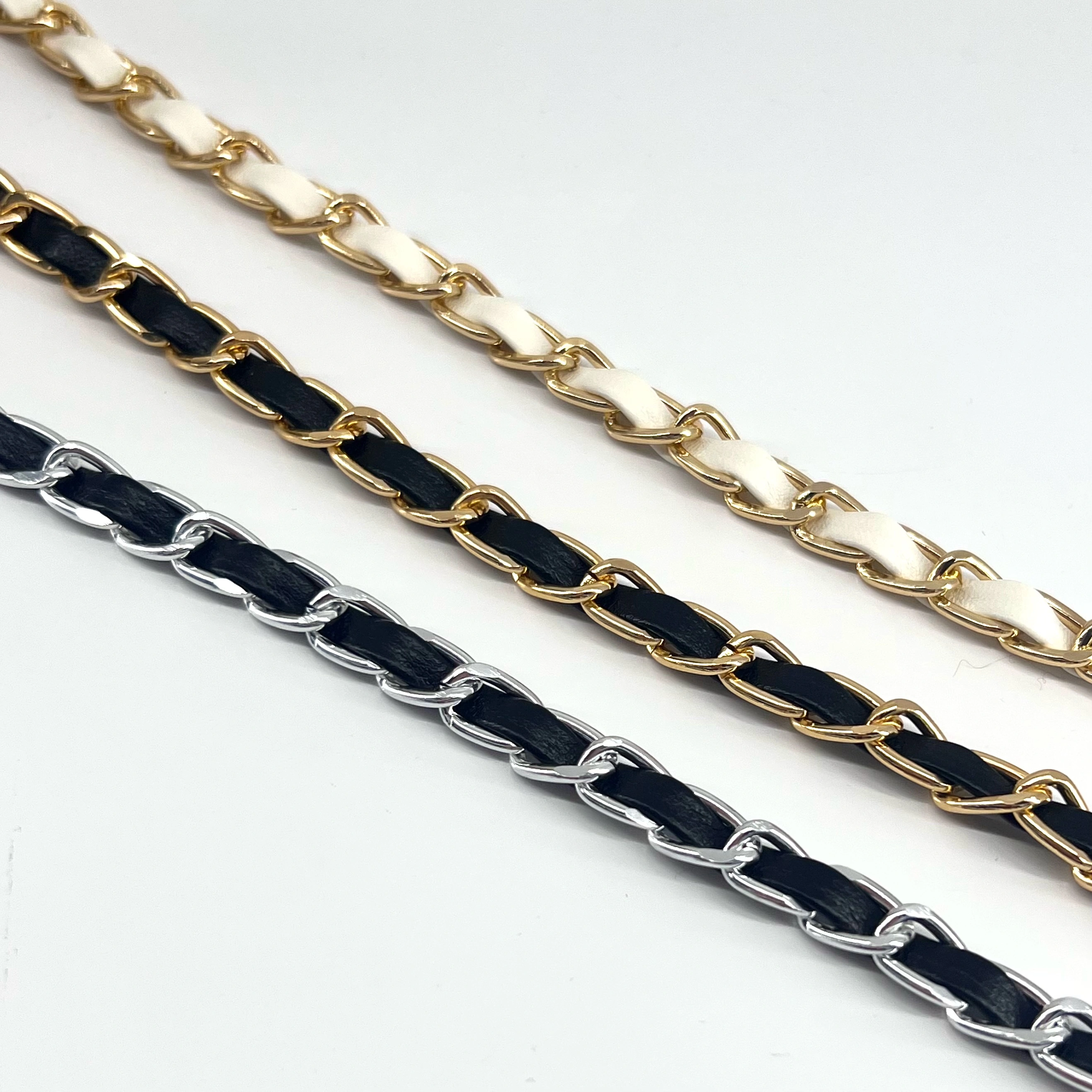 Xiaoxiangfeng hand-woven aluminum chain, leather strap, backpack strap, shoulder strap, aluminum chain, mobile phone chain, clothing accessories, clothing accessories detail image 5