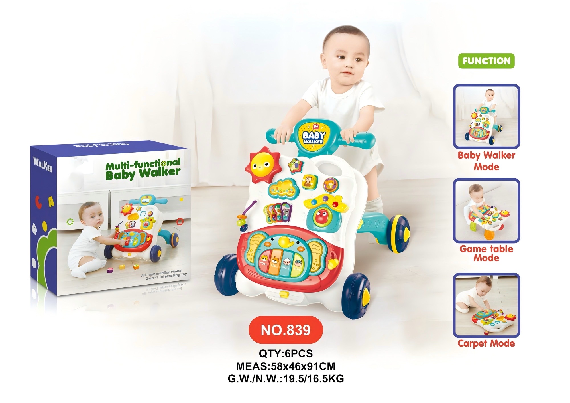 Baby walker学步车839