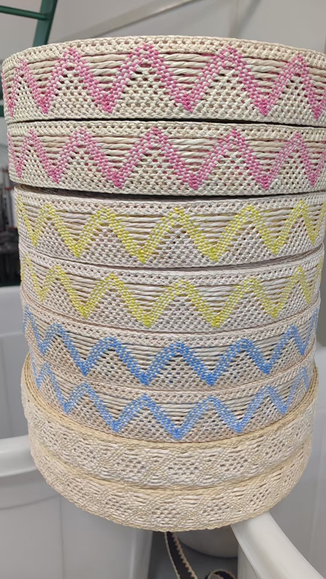 Bohemian-style woven vacation style wide-brimmed pp grass belt accessories and hair band accessories detail image 2