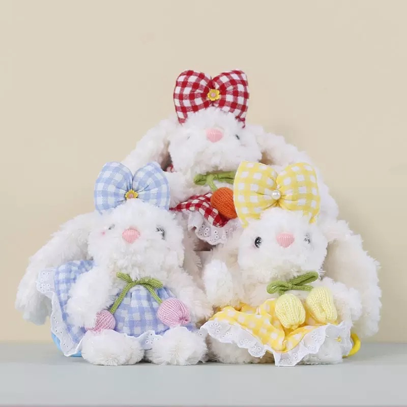 网红可爱萌裙子小兔子挂件毛绒玩具公仔包包挂饰钥匙扣布娃娃玩偶