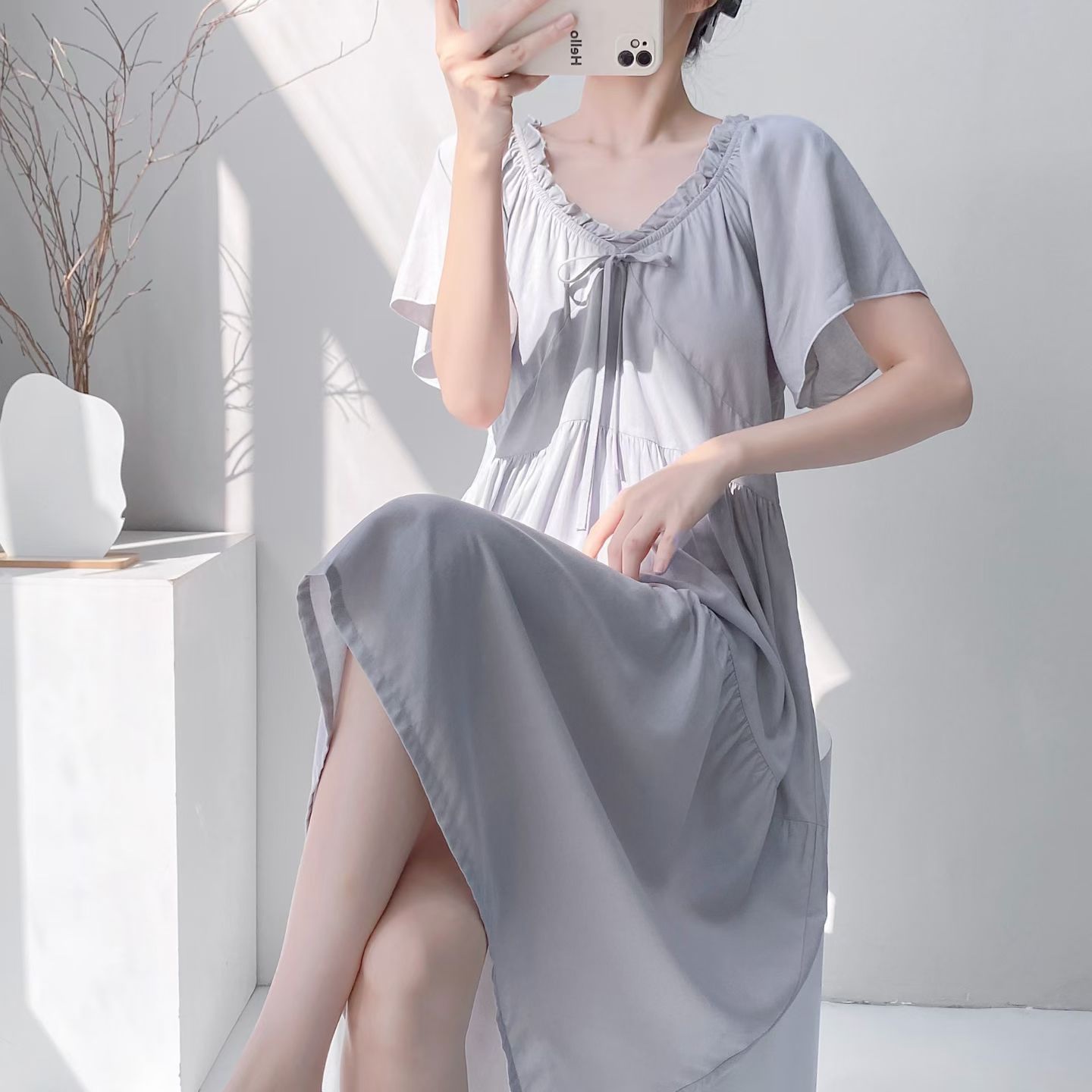 人棉睡衣套装工作服产品图